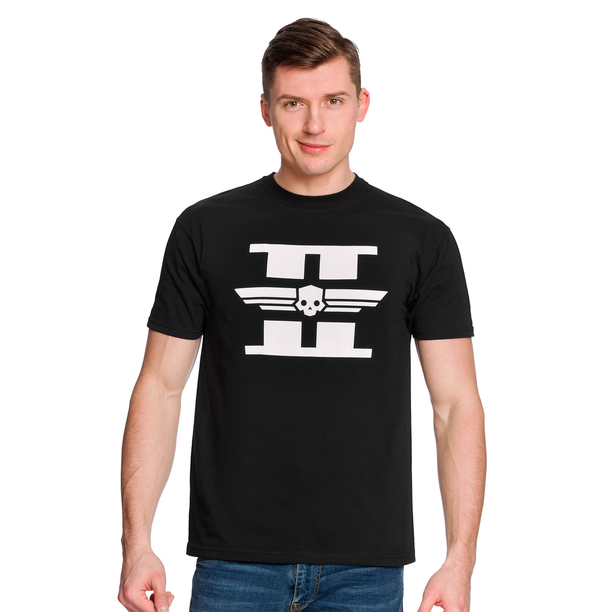 Produktbild Helldivers 2 - Vit logotyp T-shirt svart