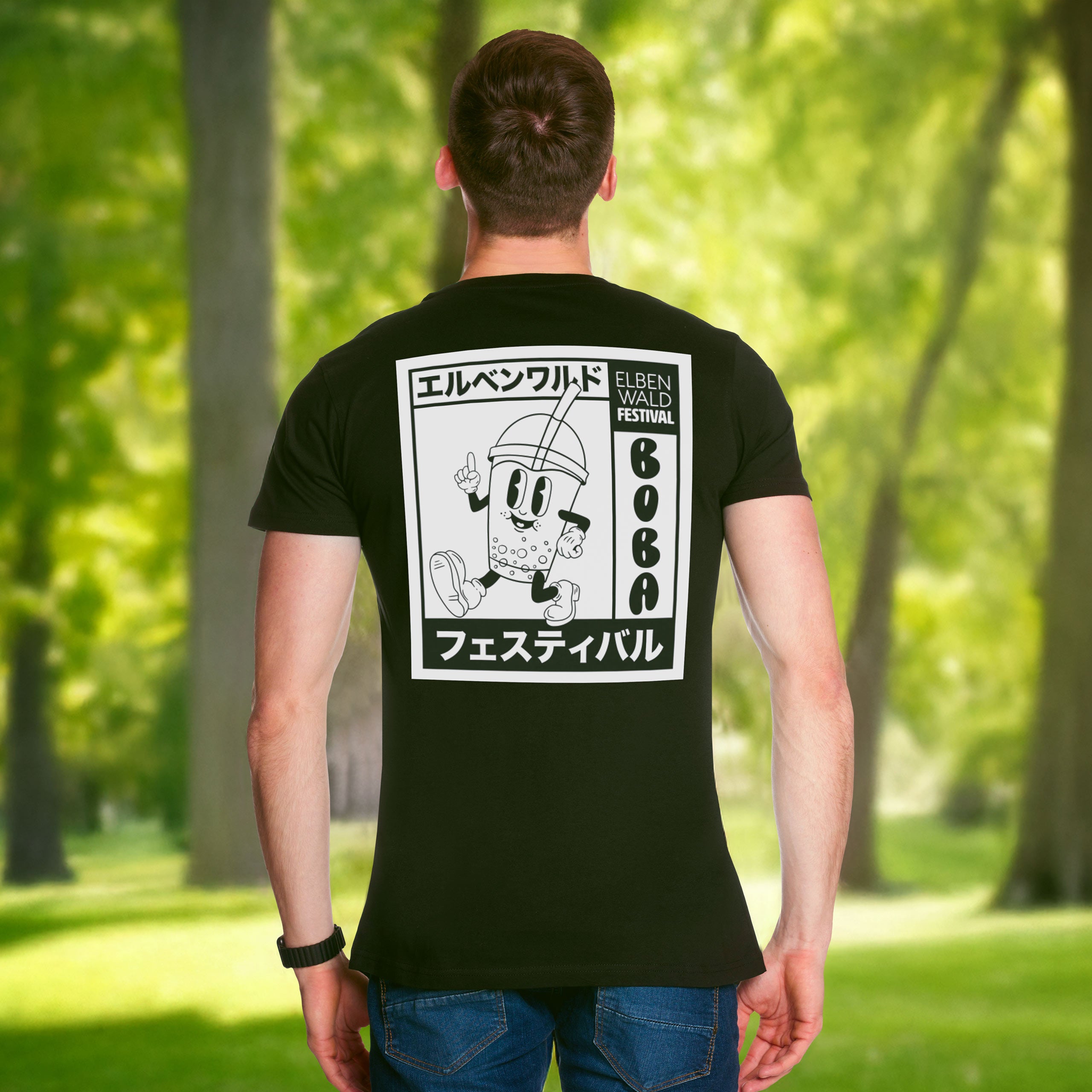Produktbild Elbenwald Festival Bubble Tea T-shirt svart
