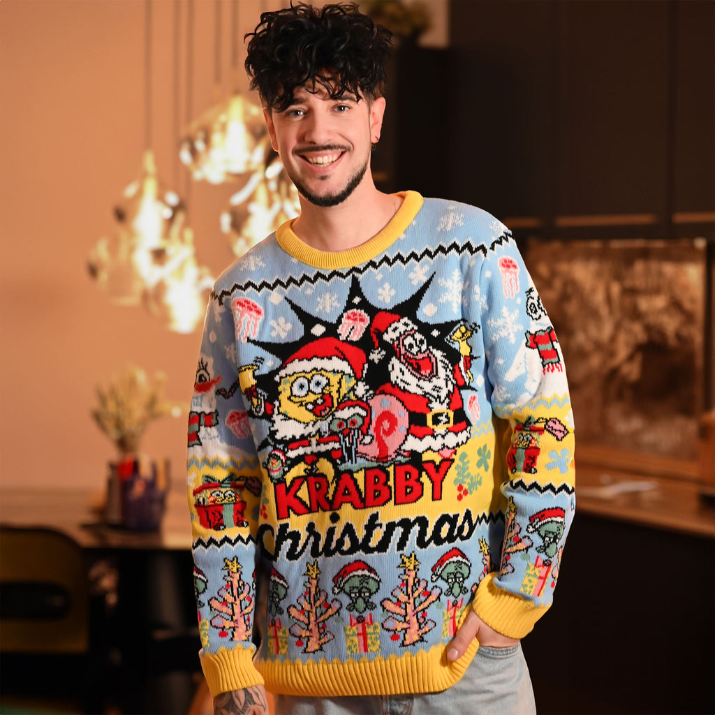 Produktbild SpongeBob - Krabby Christmas Stickad Tröja