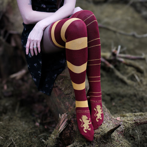 Produktbild Harry Potter - Gryffindor Overknee-strumpor 2-pack