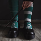 Produktbild Harry Potter - Slytherin Overknee Strumpor 2-pack