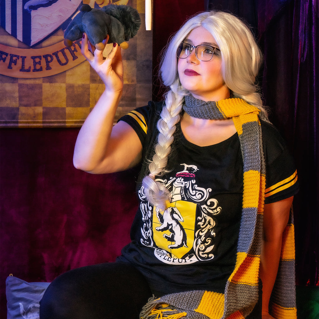 Produktbild Hufflepuff vapensköld pyjamas svart - Harry Potter