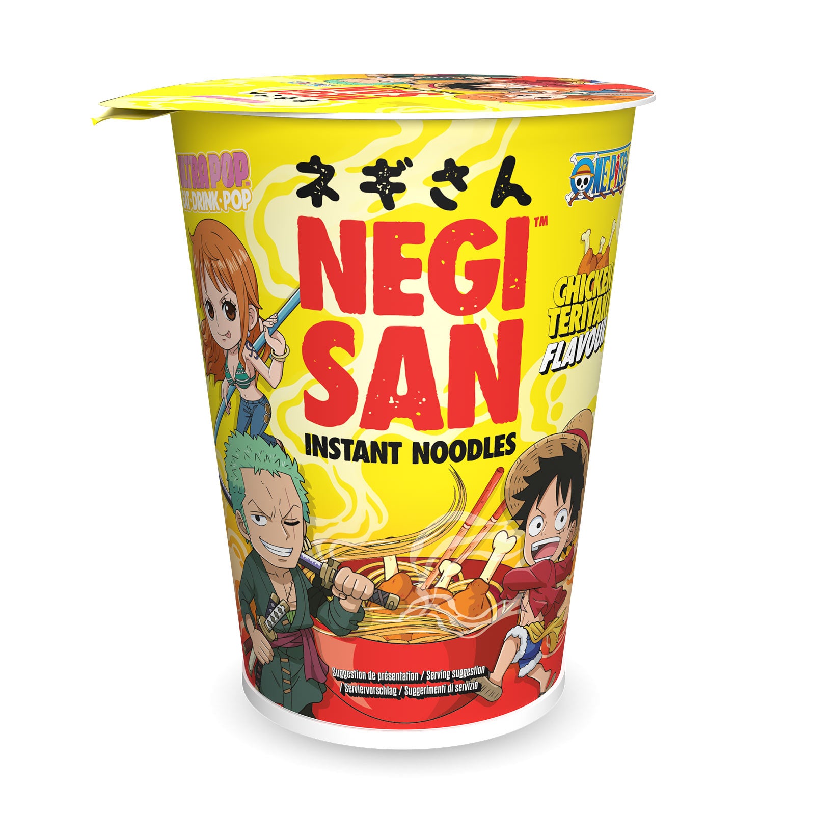 Product image Luffy, Zoro and Nami Chicken Teriyaki Instant Noodles - One Piece