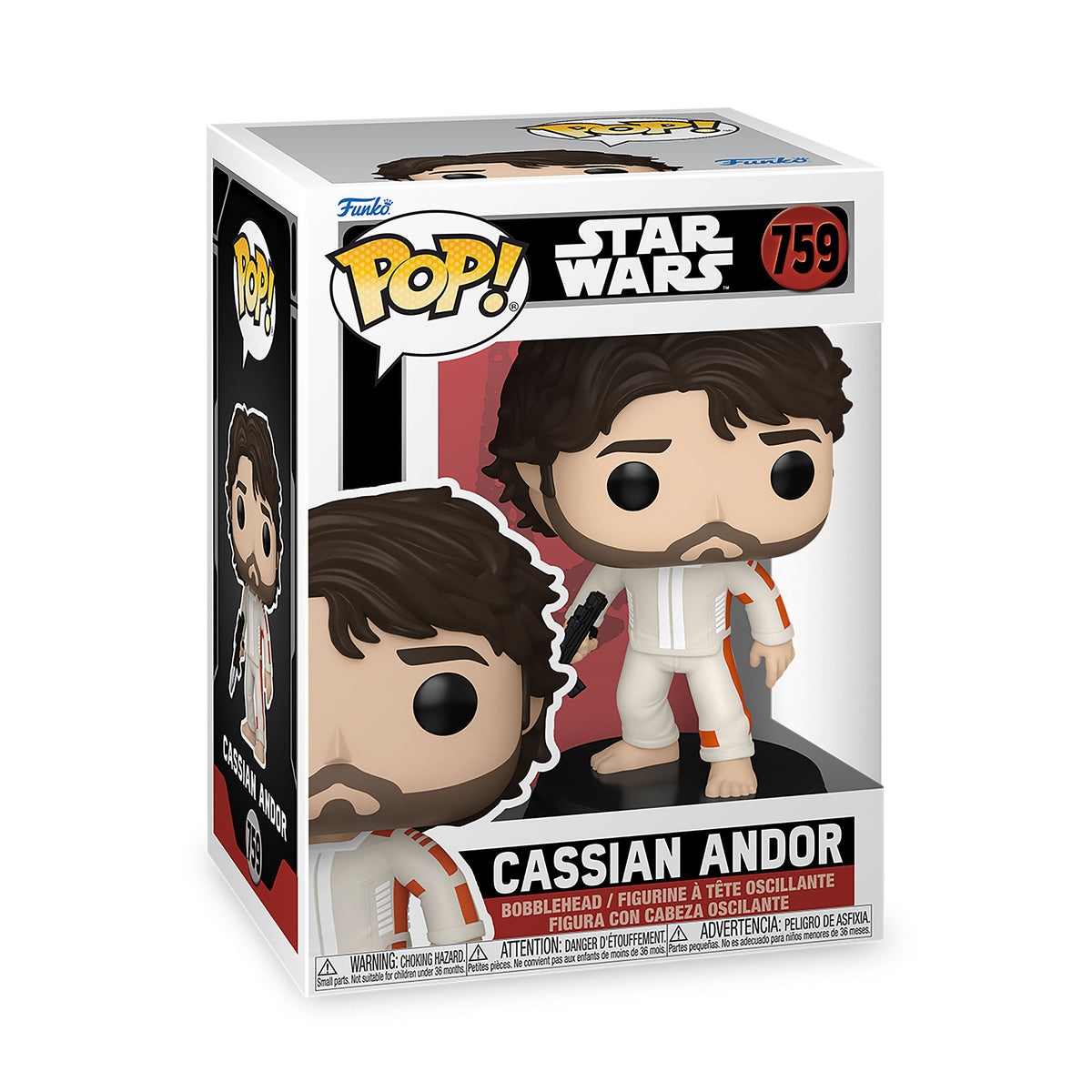 Produktbild Star Wars - Cassian Andor Funko Pop Vickande Huvud-Figur