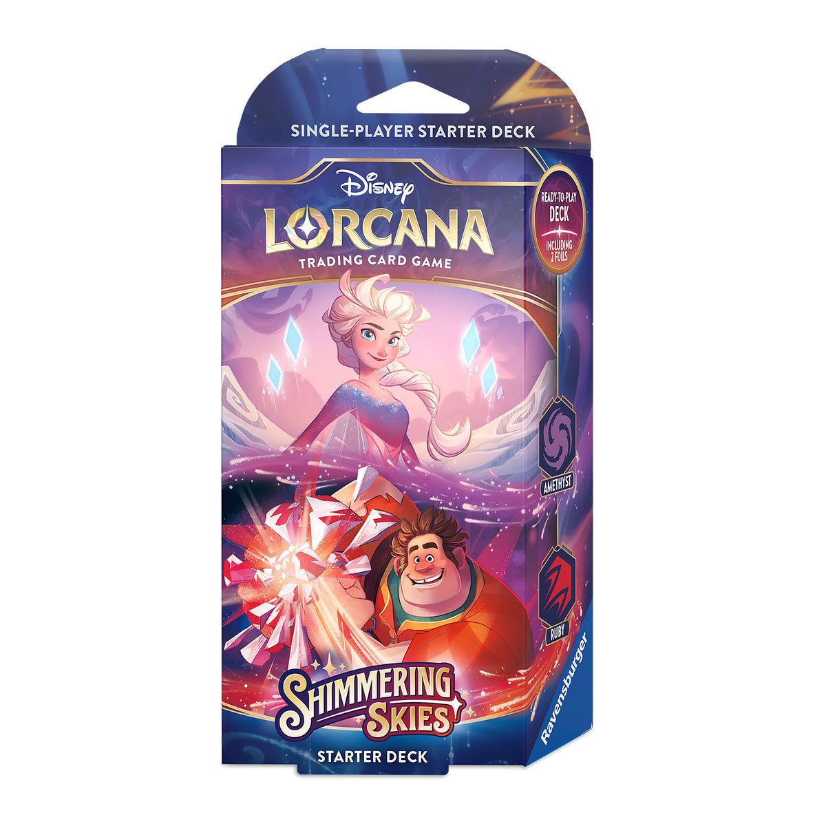 Produktbild Disney Lorcana Amethyst och Ruby Startset - Shimmering Skies Kortspel