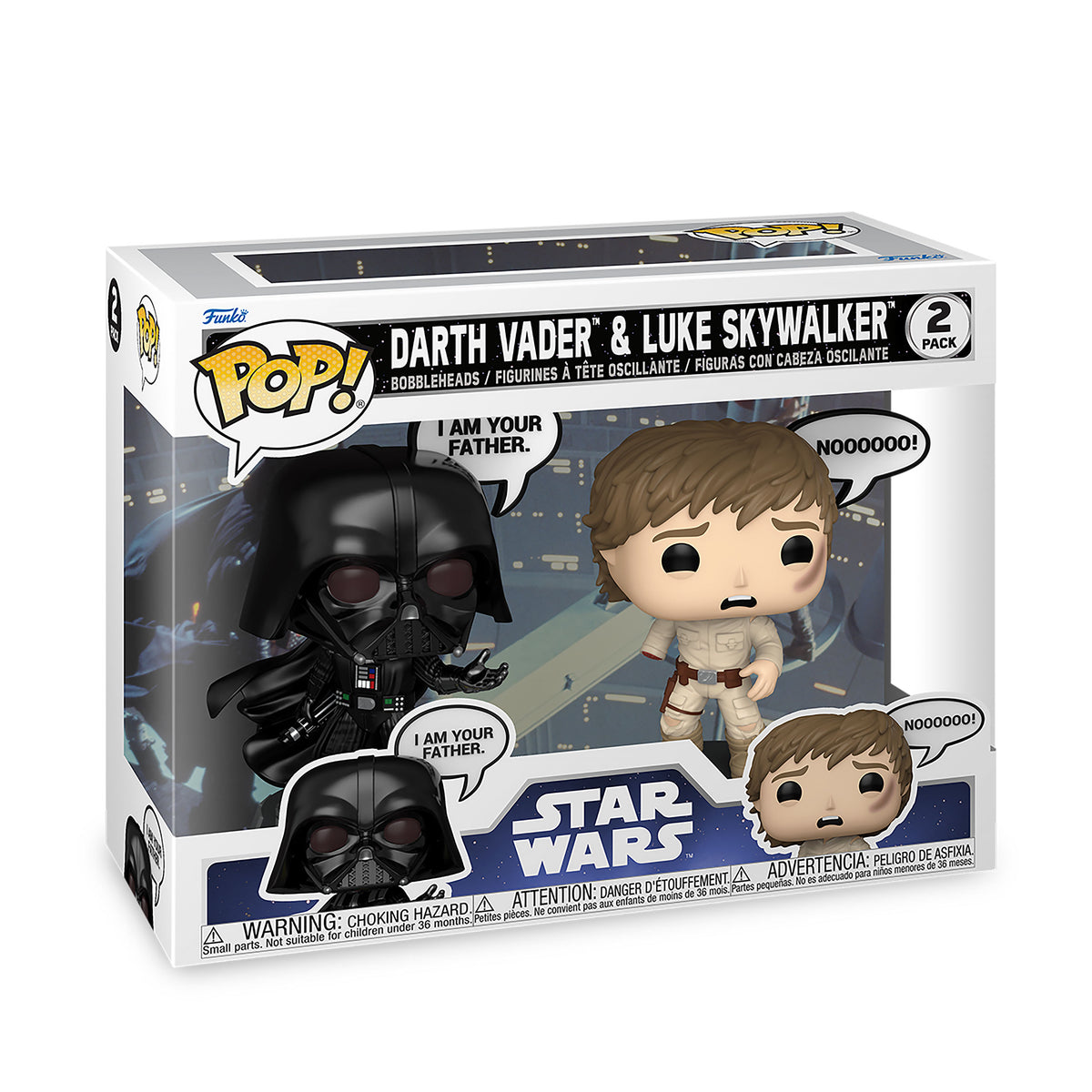 Produktbild Star Wars - Vader och Luke Funko Pop vickande huvuden, 2-pack