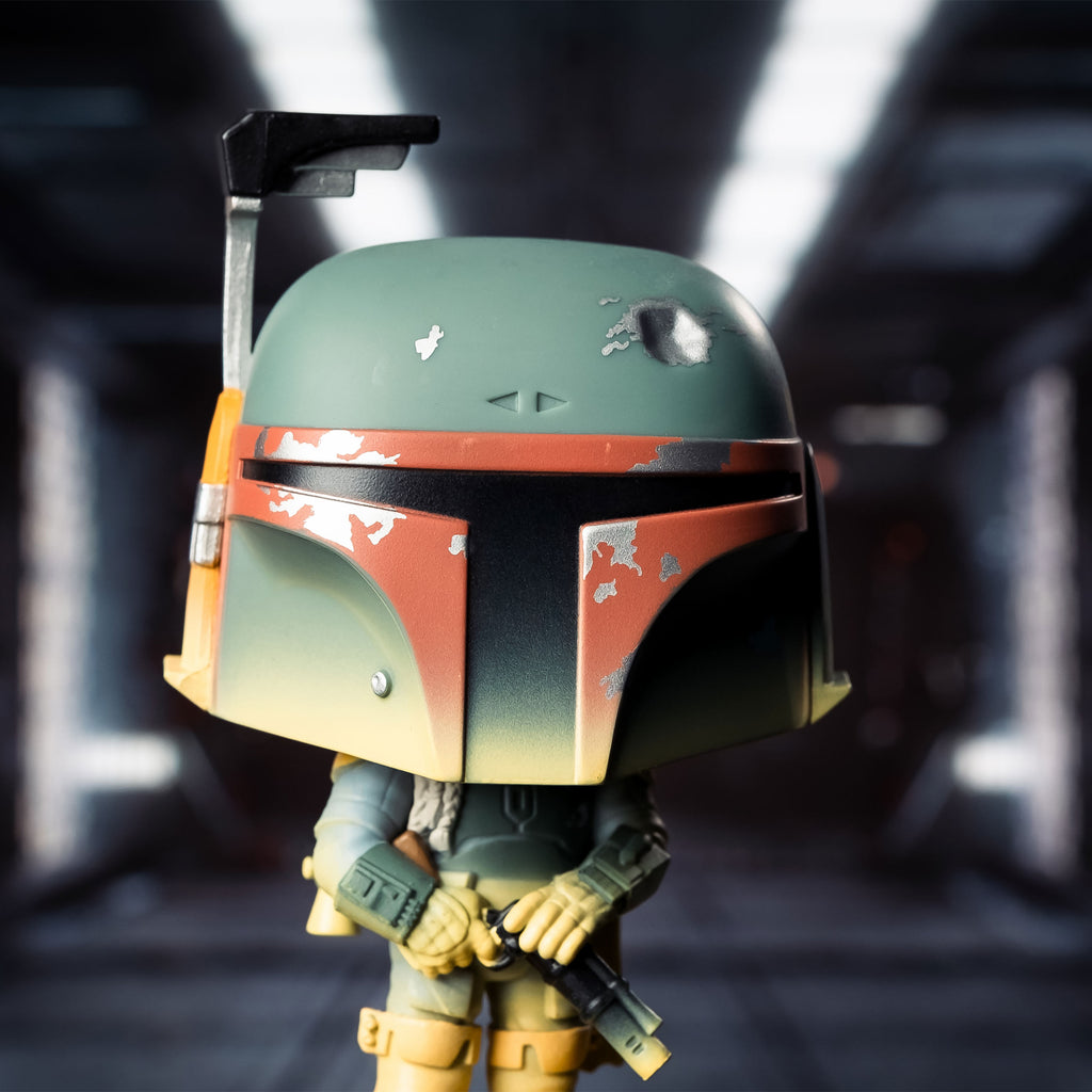 Produktbild Star Wars - Boba Fett Glow in the Dark Funko Pop figur med nickande huvud