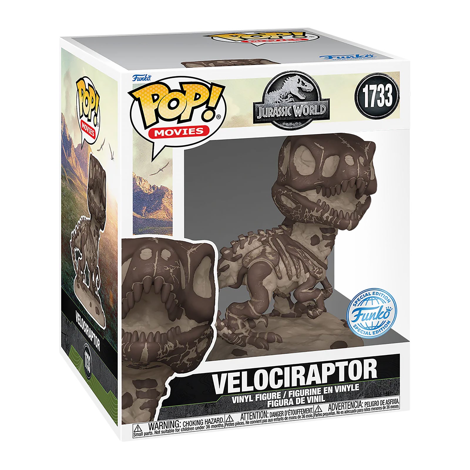 Produktbild Jurassic World - Velociraptor Fossil Super Size Funko Pop Figur