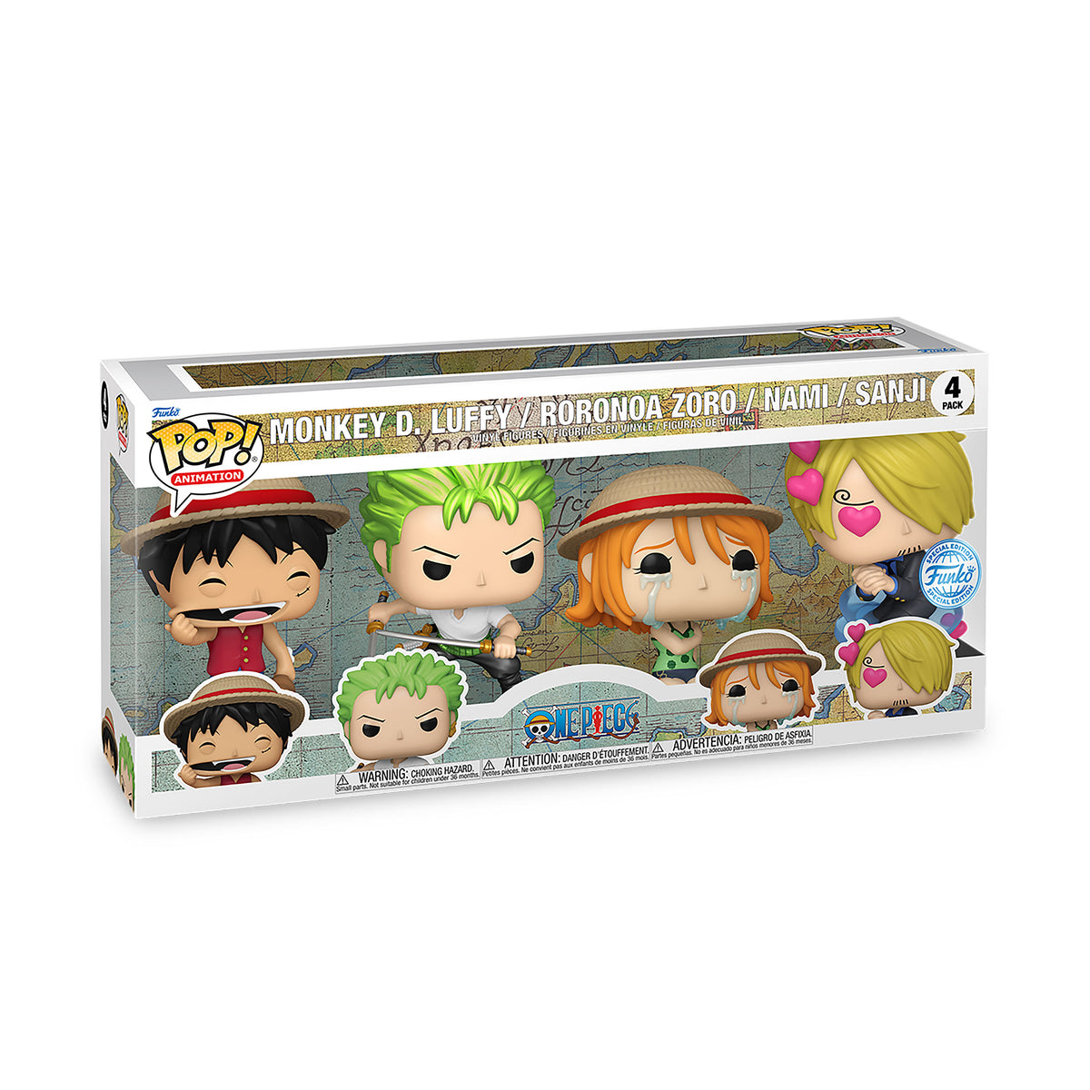 Produktbild One Piece - Refresh Funko Pocket Pop 4-pack figurer