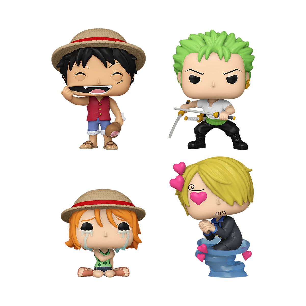 Produktbild One Piece - Refresh Funko Pocket Pop 4-pack figurer