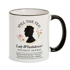 Produktbild Spill the Tea! Society Papers-mugg för Bridgerton-fans