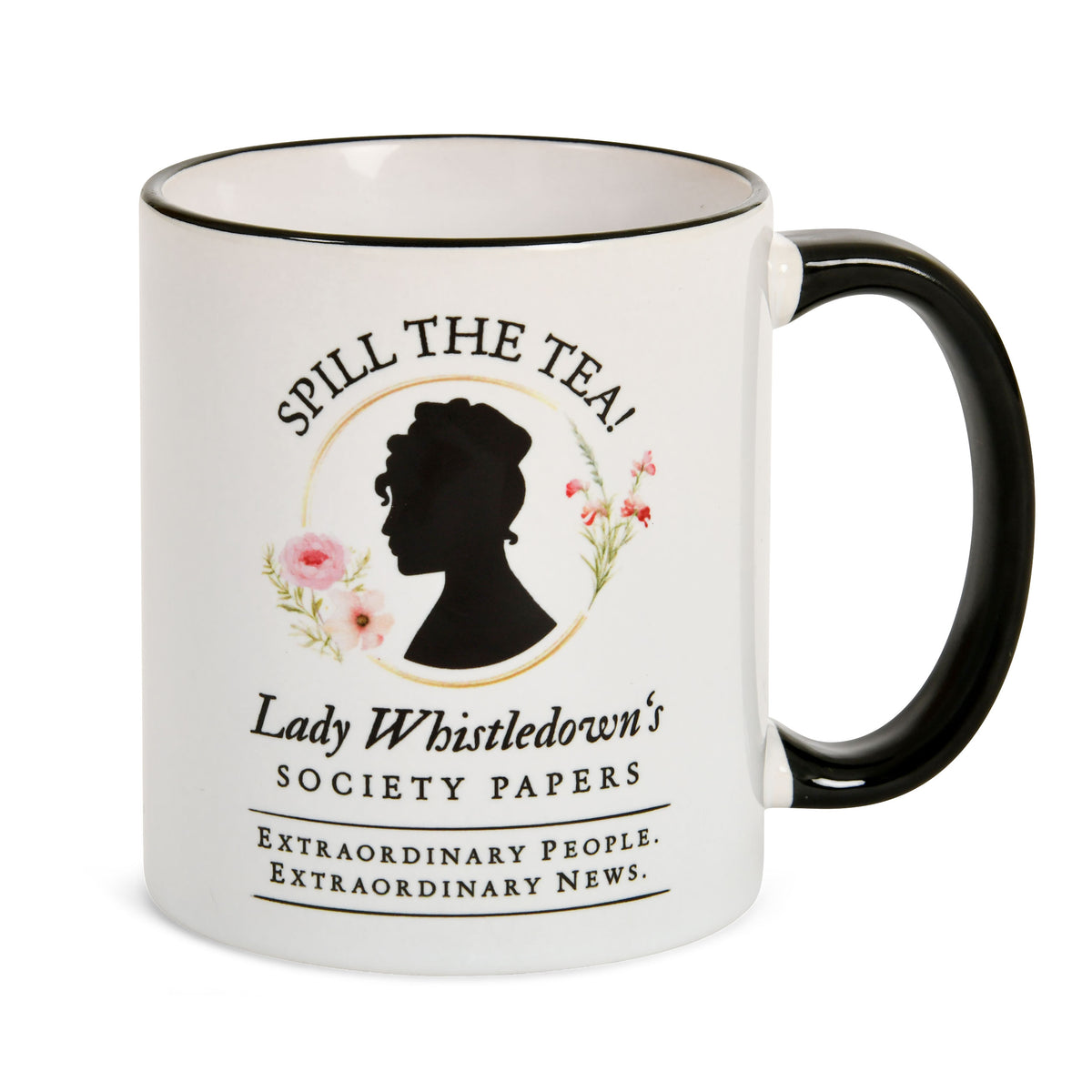 Produktbild Spill the Tea! Society Papers-mugg för Bridgerton-fans