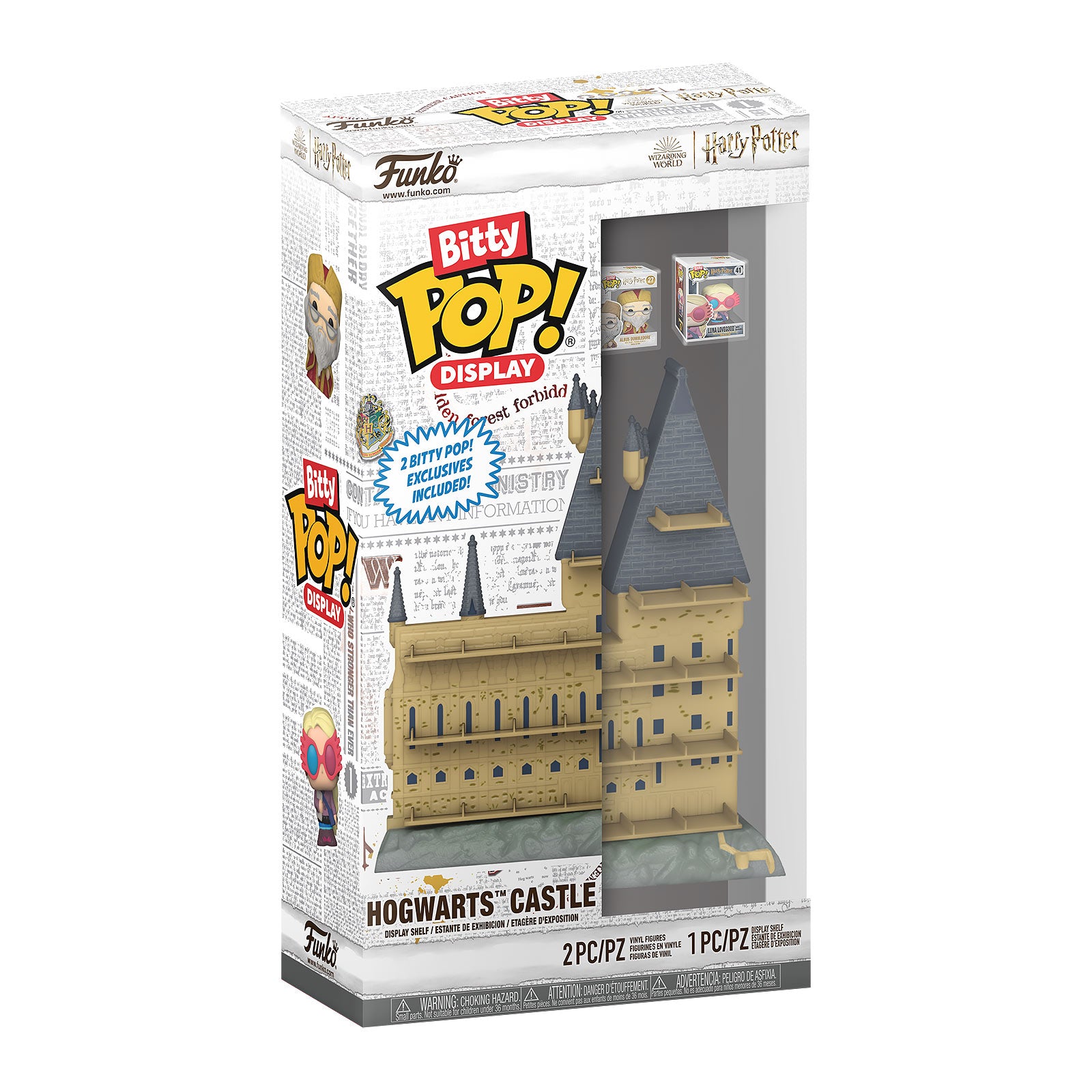 Produktbild Harry Potter - Hogwarts Slott Funko Bitty Pop Display med 2 figurer