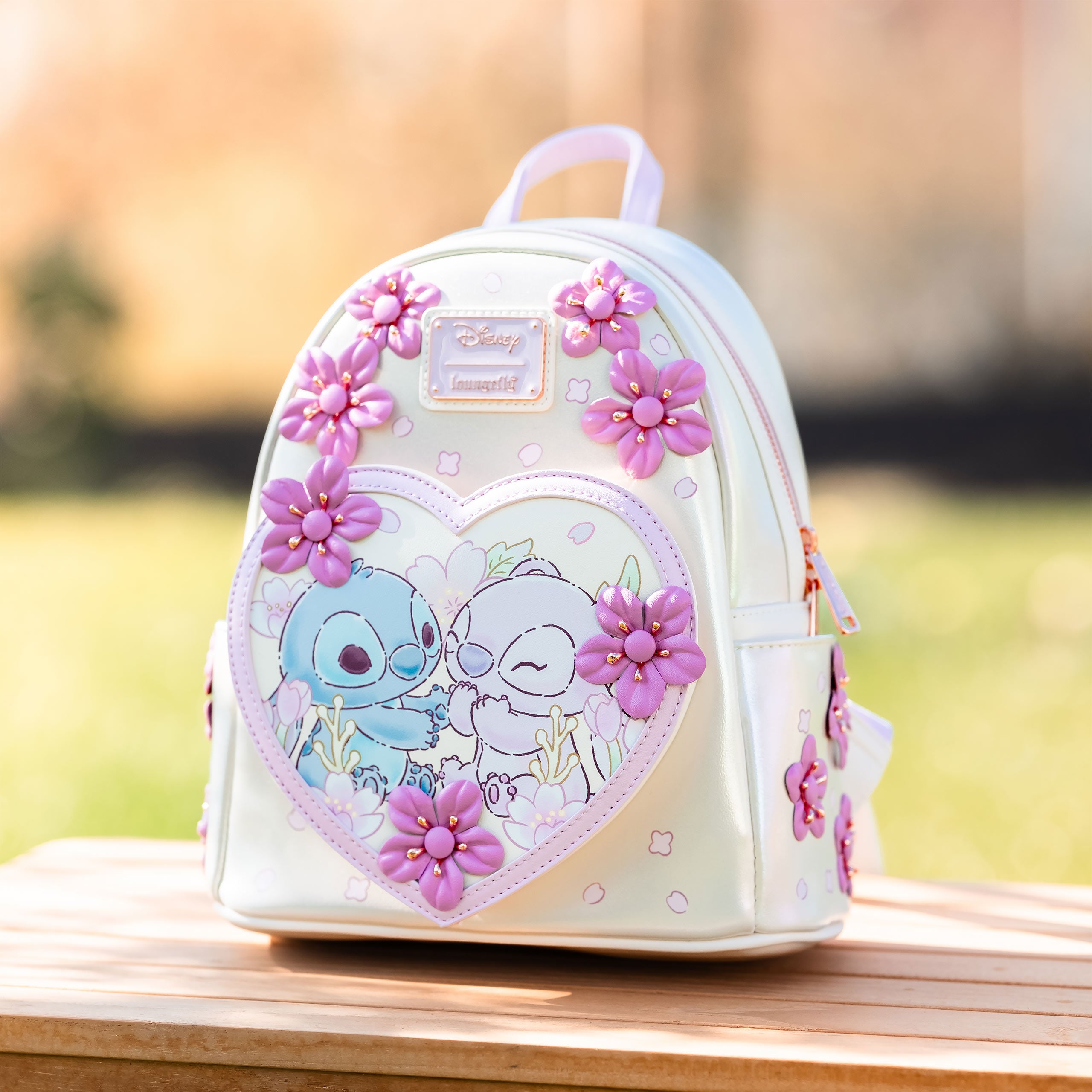 Produktbild Lilo & Stitch - Angel och Stitch Blommig Mini Ryggsäck