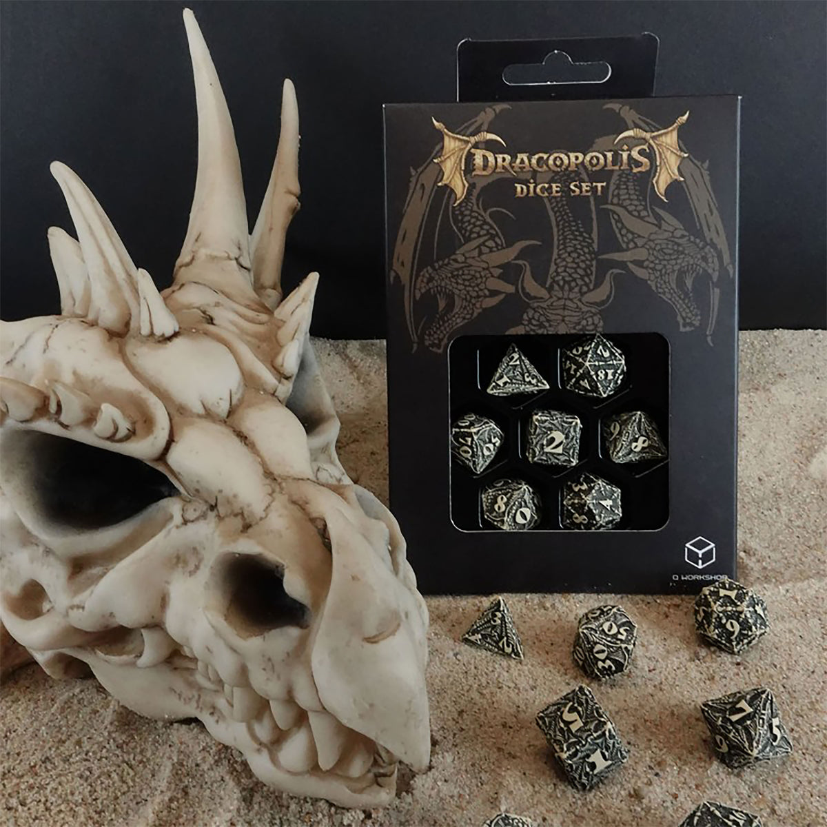 Produktbild Dracopolis - Den Skandinaviska Svartklo Tärningsset 7-delar