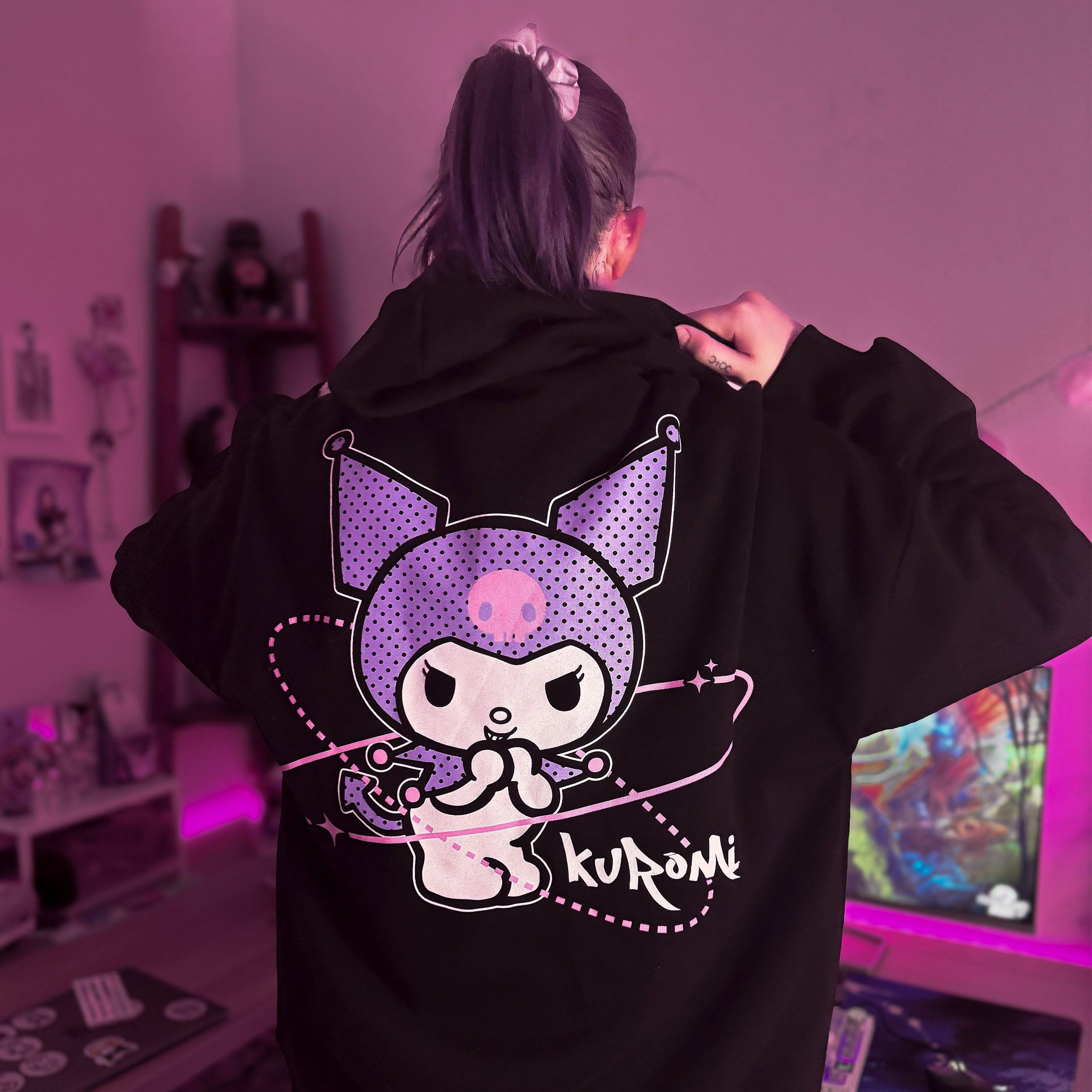 Product image Sanrio - Kuromi Hoodie Black