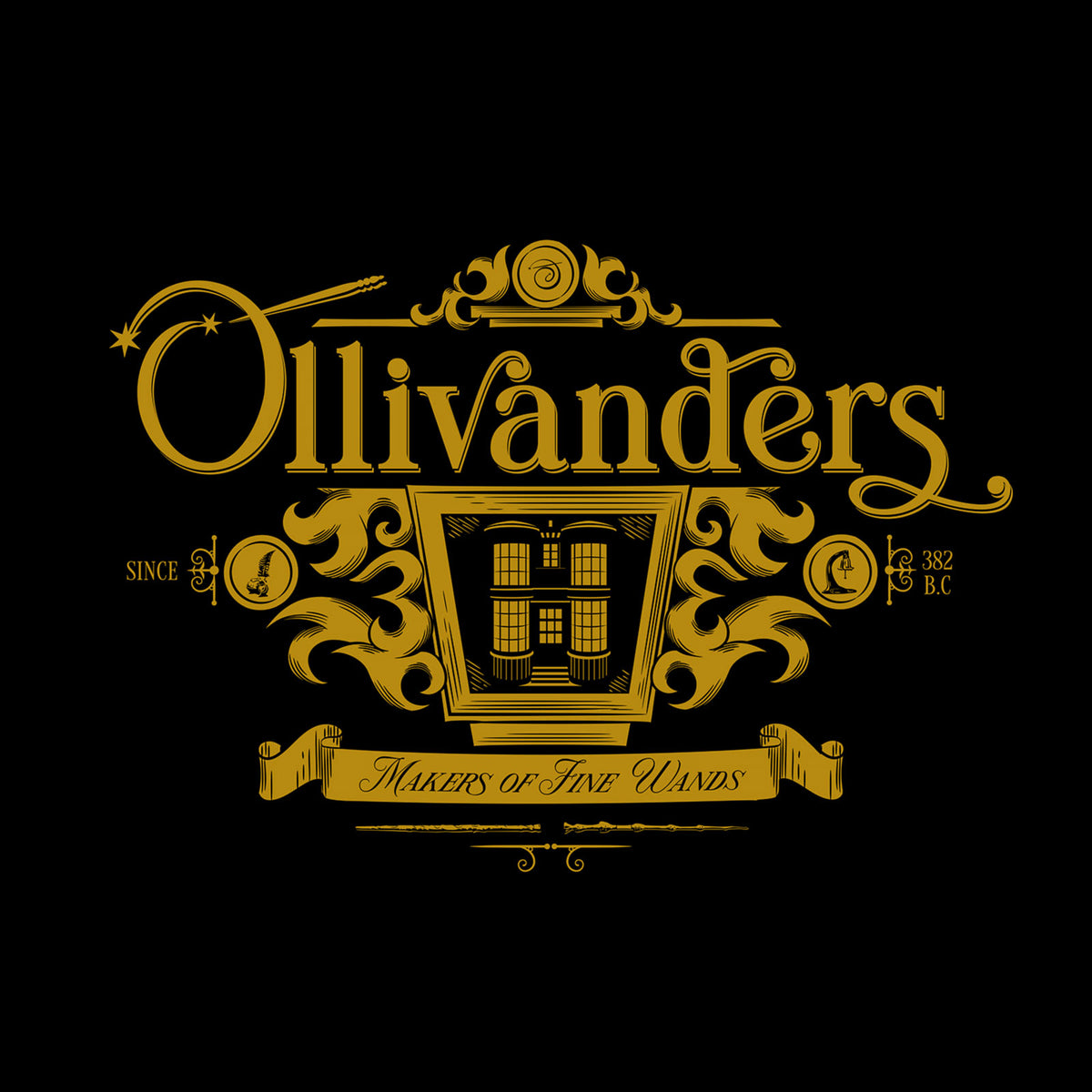 Produktbild Ollivanders T-shirt svart - Harry Potter