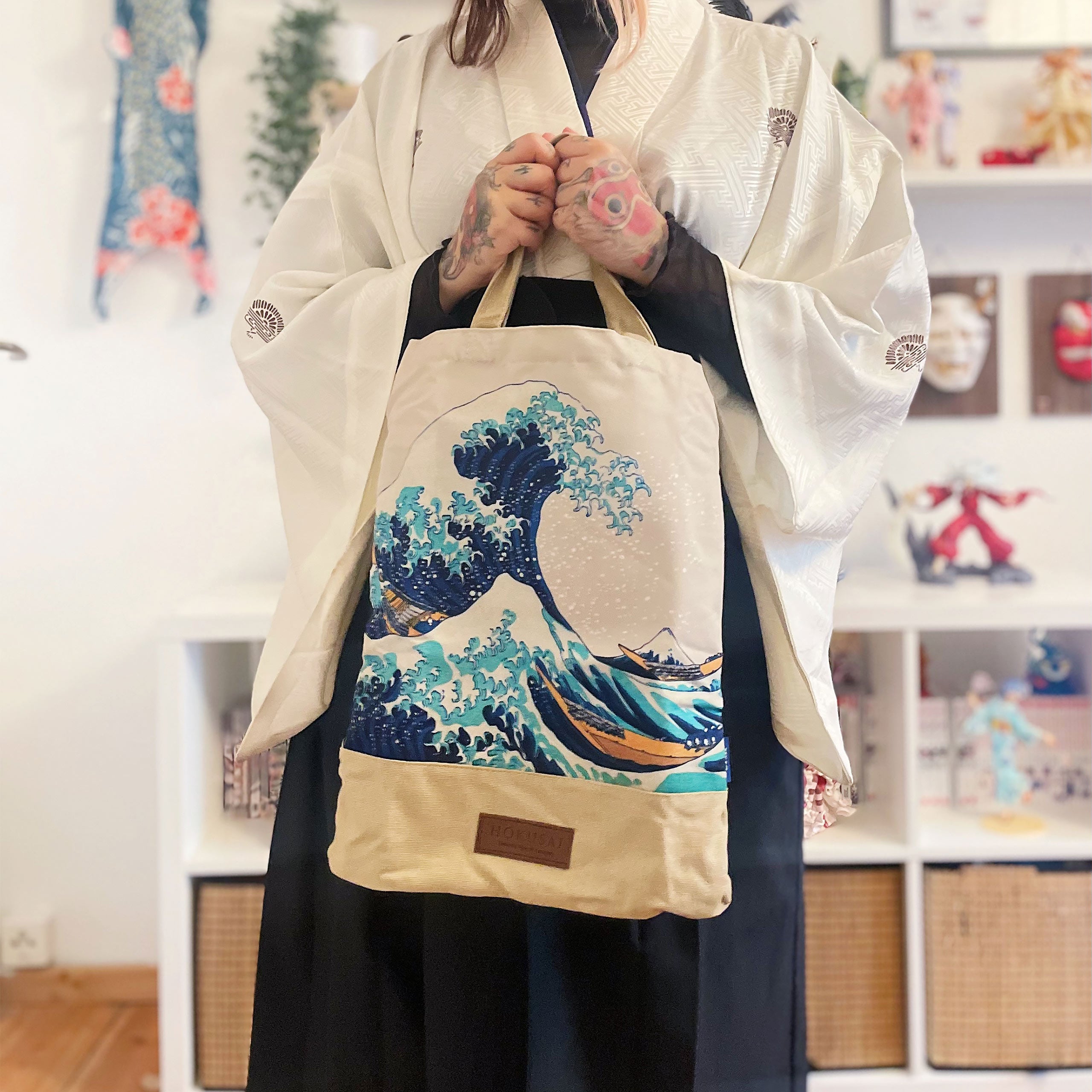 Produktbild Den stora vågen vid Kanagawa - Katsushika Hokusai shoppingväska