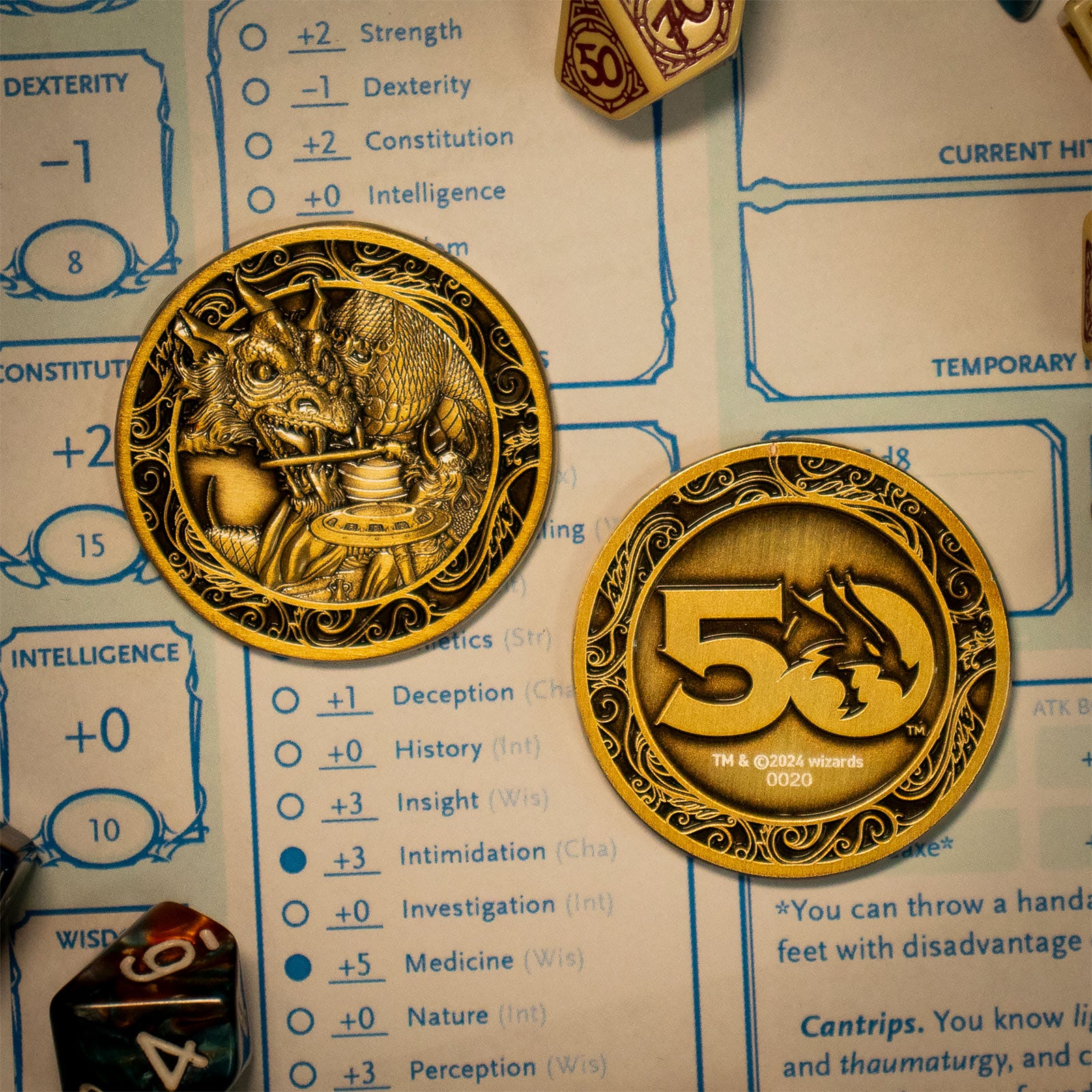 Produktbild Dungeons & Dragons - 50-årsjubileums samlarmynt begränsad upplaga