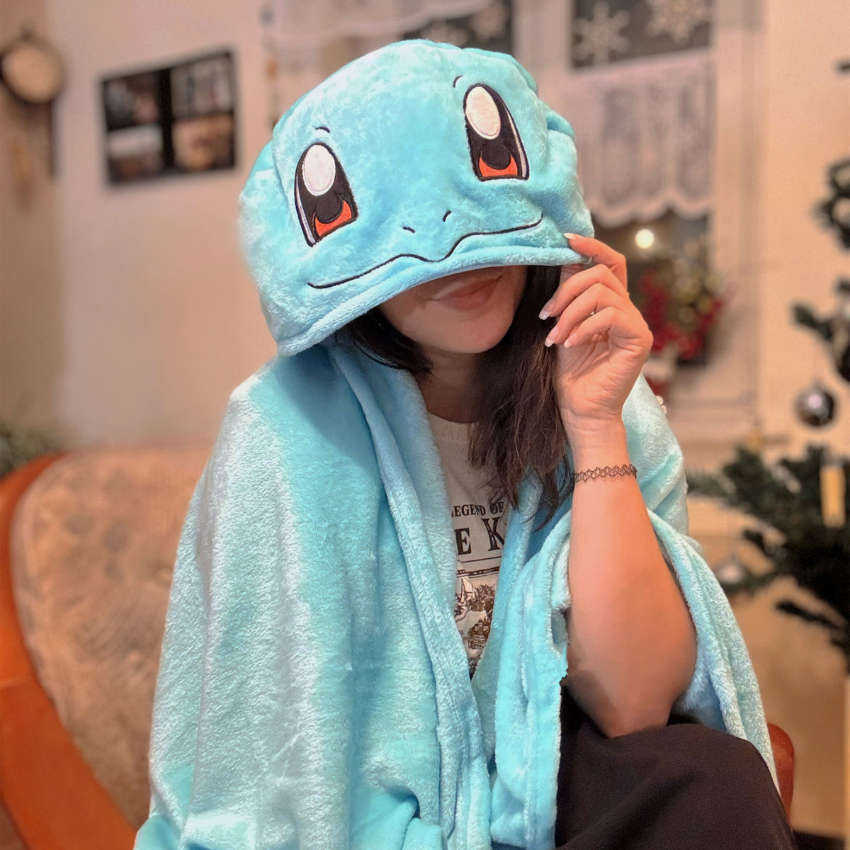 Produktbild Pokemon - Squirtle filt med huva