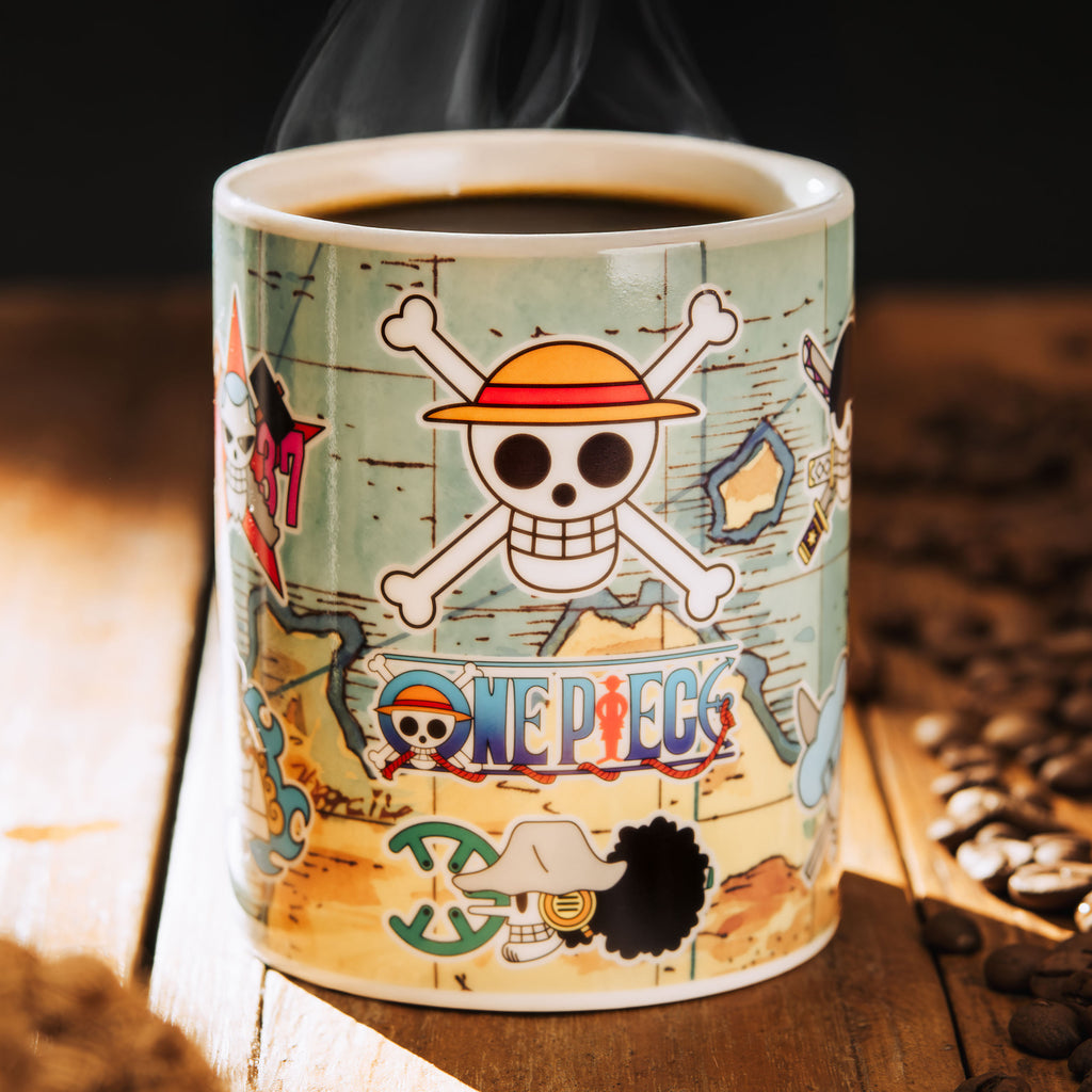 Produktbild One Piece - South Blue Karta Termoeffekt Mugg