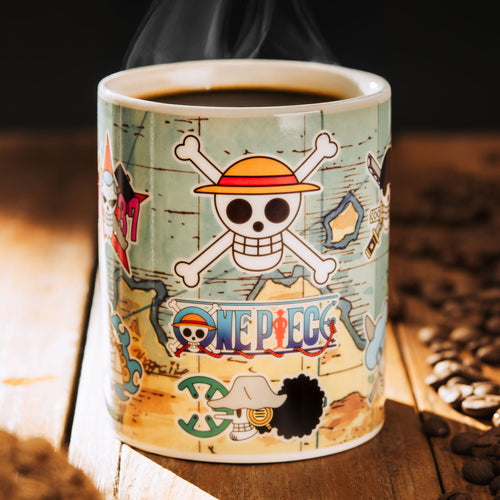 Produktbild One Piece - South Blue Karta Termoeffekt Mugg