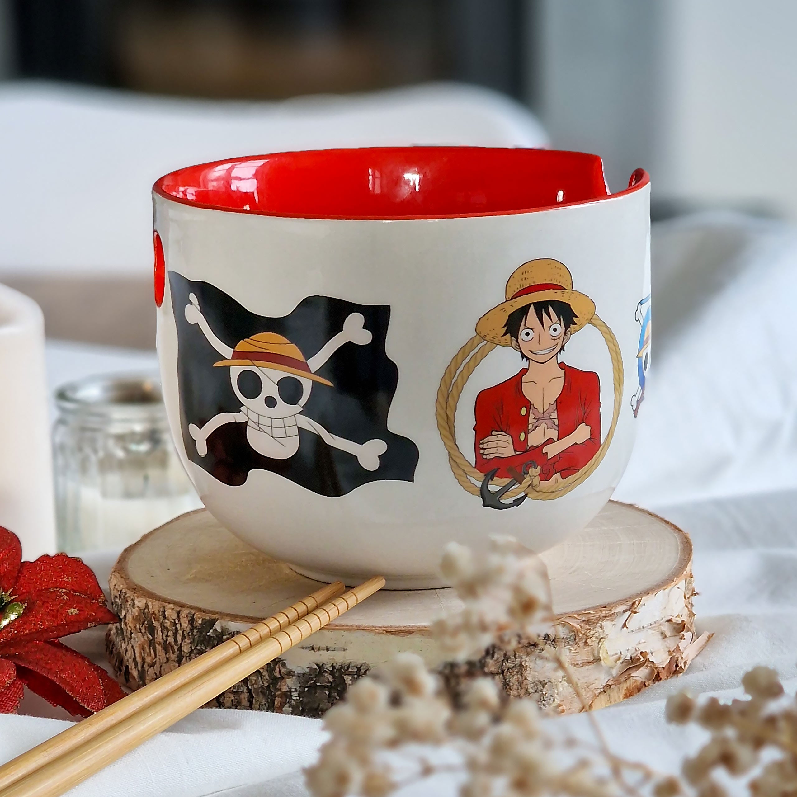 Produktbild One Piece - Monkey D. Luffy ramen-skål med ätpinnar