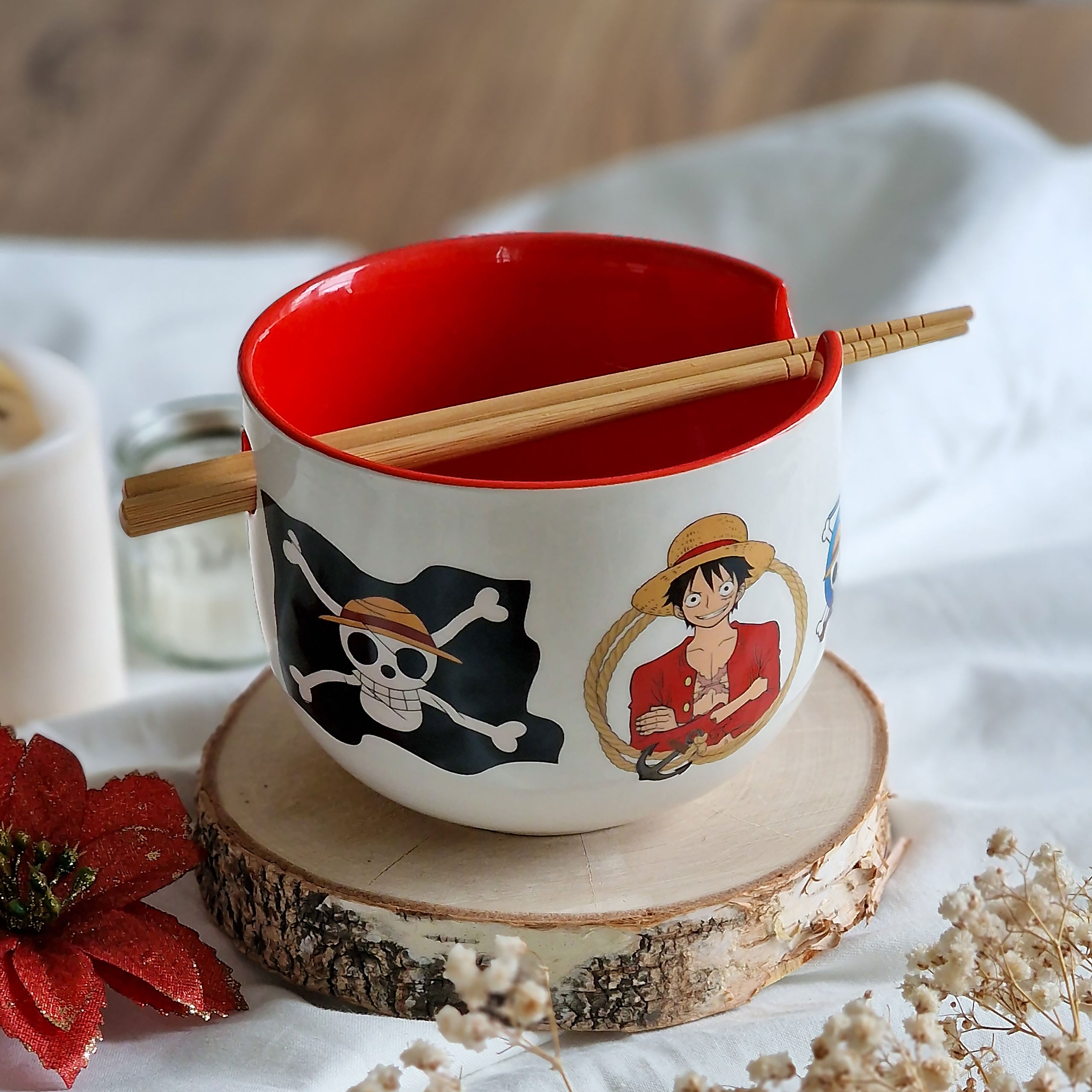 Produktbild One Piece - Monkey D. Luffy ramen-skål med ätpinnar