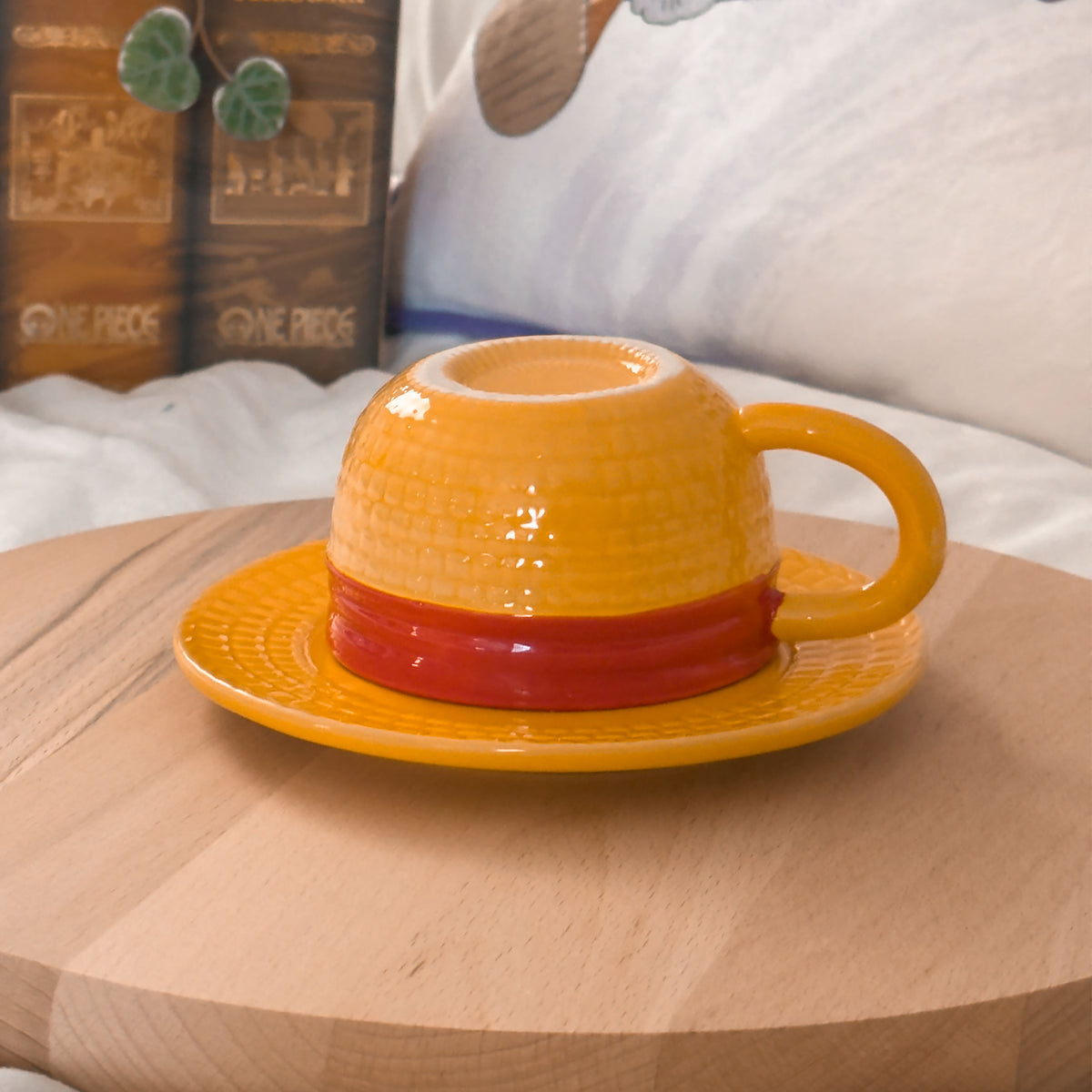 Produktbild Luffy Stråhatt Mugg med Fat - One Piece