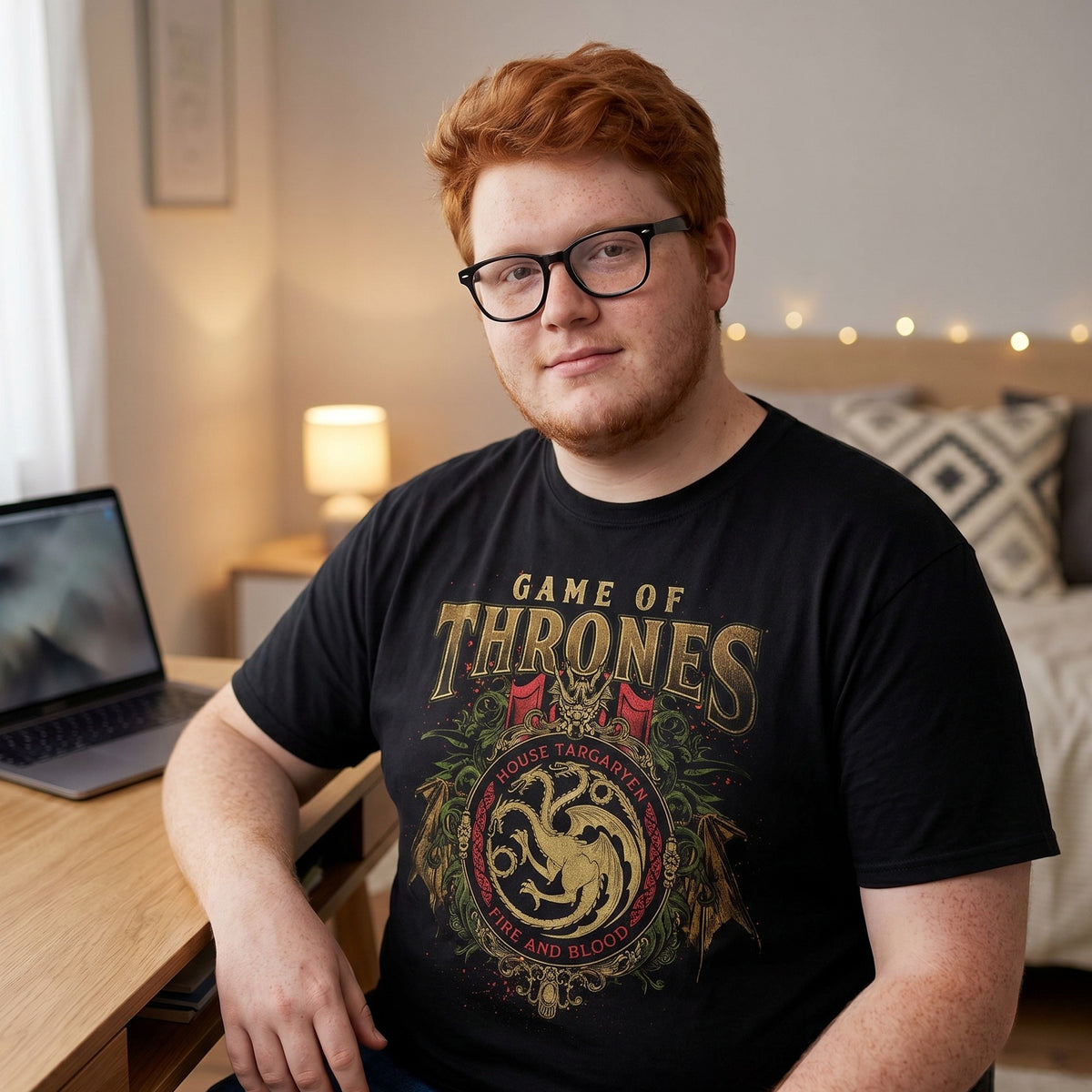 Produktbild Game of Thrones - Targaryen Ornaments T-shirt svart