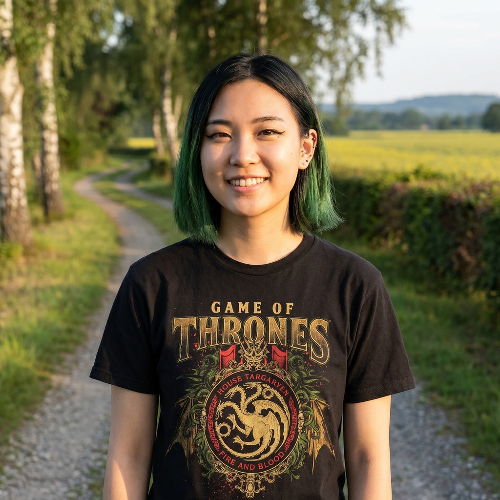 Produktbild Game of Thrones - Targaryen Ornaments T-shirt svart