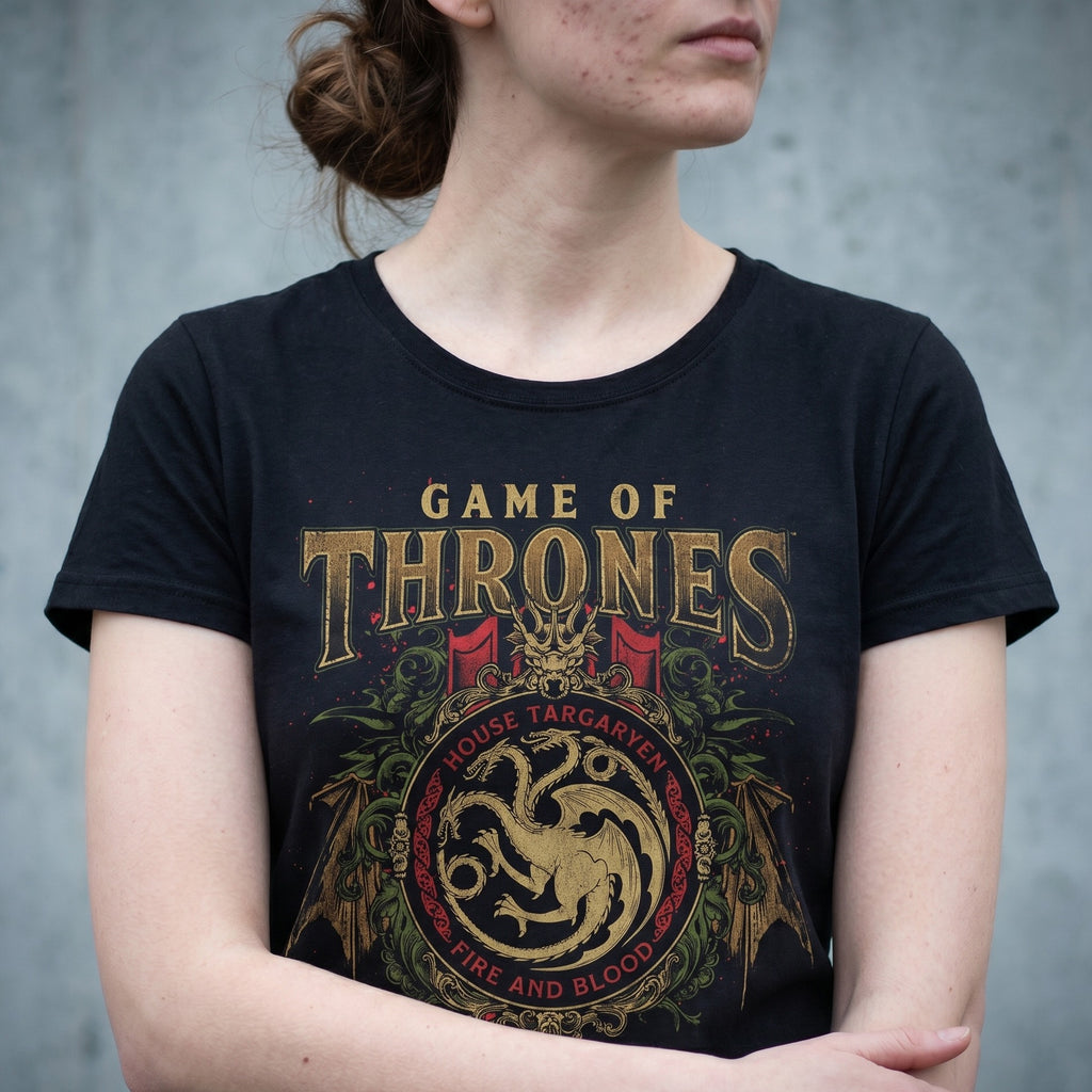 Produktbild Game of Thrones - Targaryen Ornaments T-shirt svart