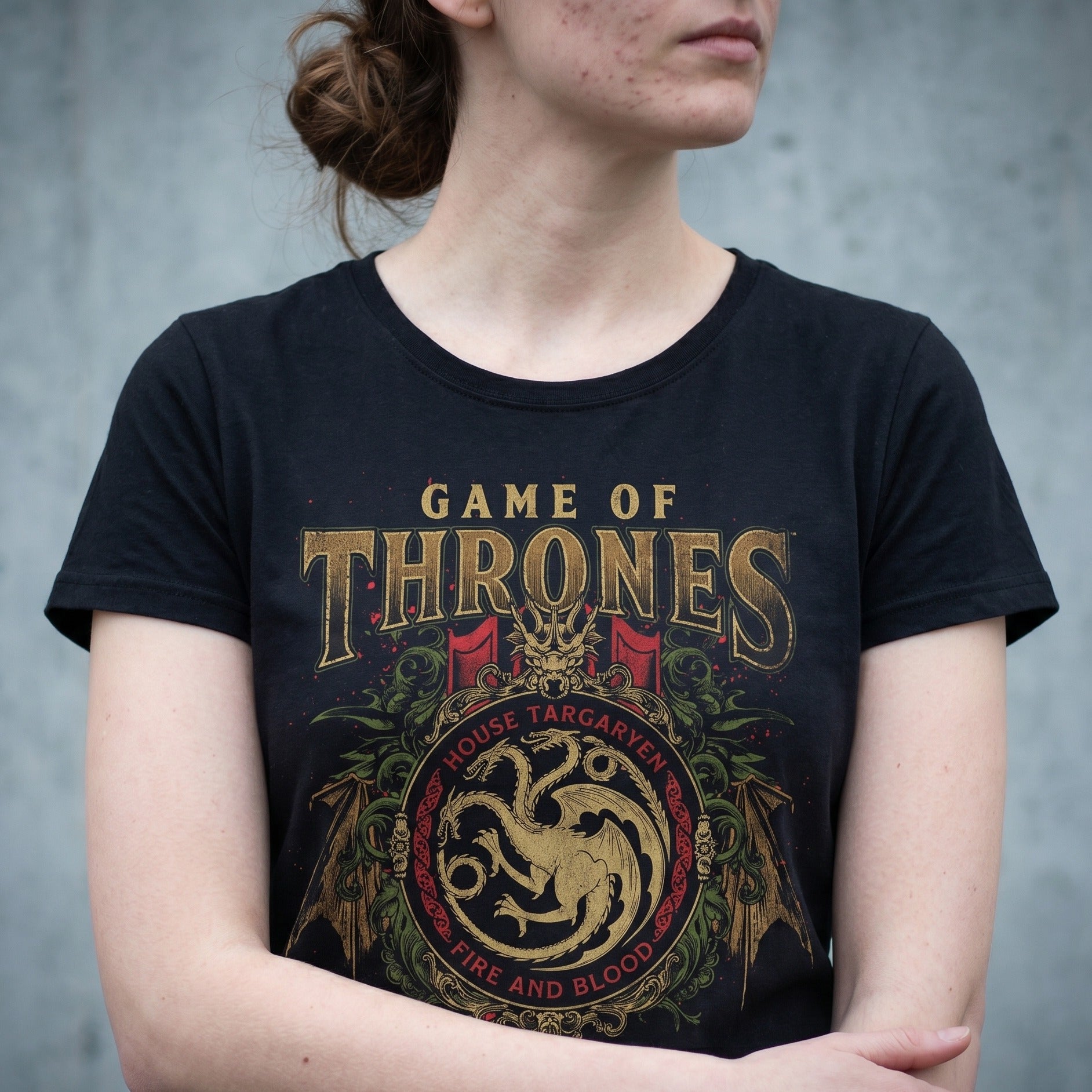 Produktbild Game of Thrones - Targaryen Ornaments T-shirt svart