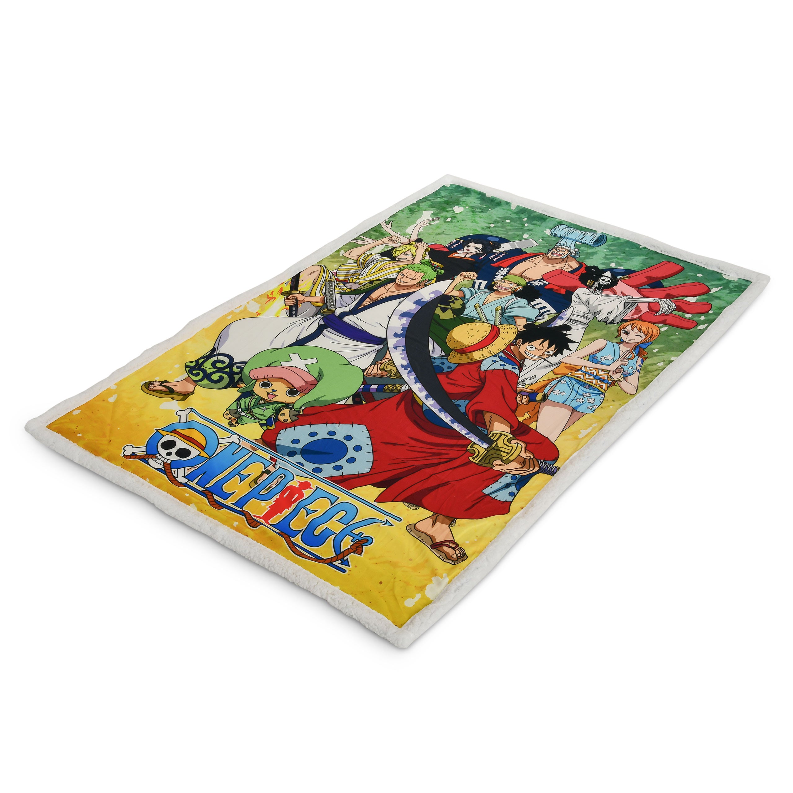 Produktbild One Piece - Gruppfilt med teddytyg