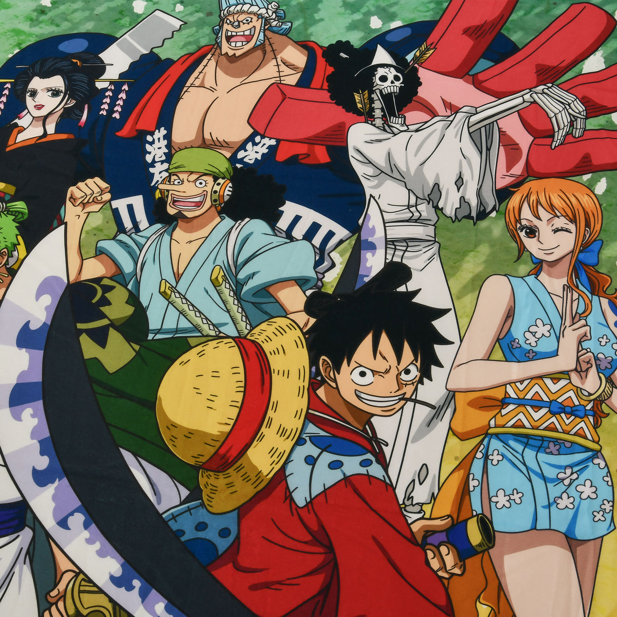 Produktbild One Piece - Gruppfilt med teddytyg