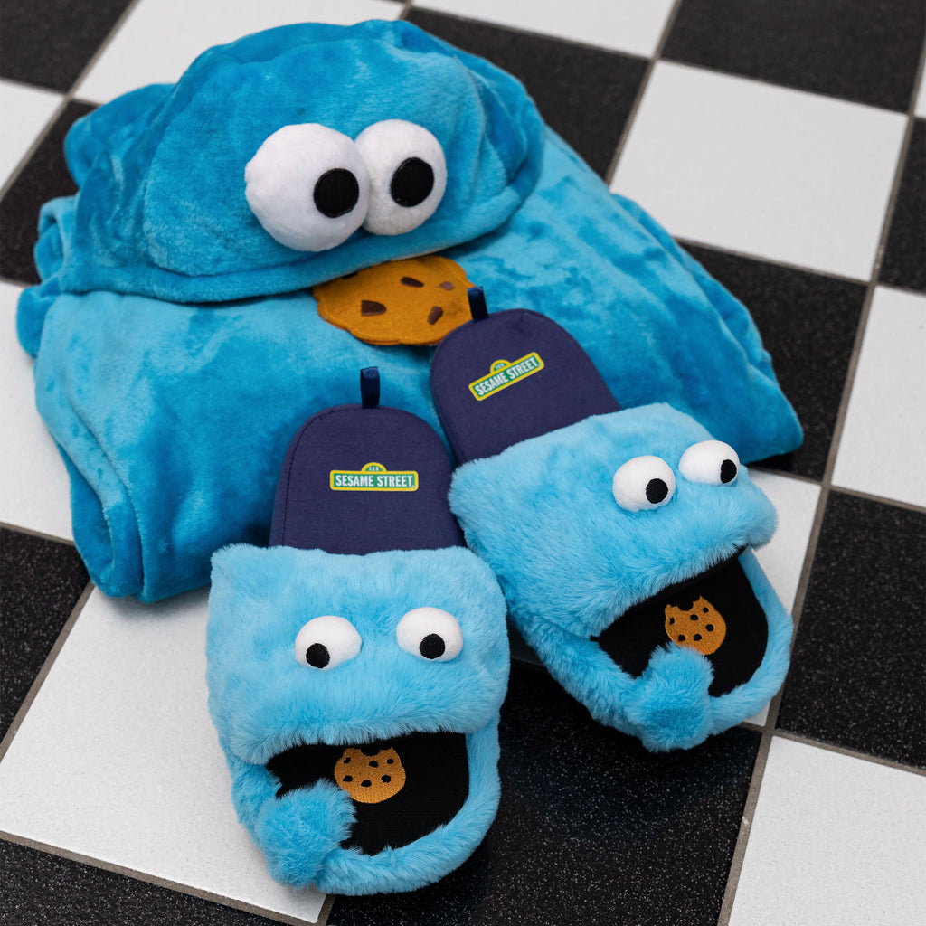 Produktbild Cookie Monster Plysch Tofflor - Sesame Street