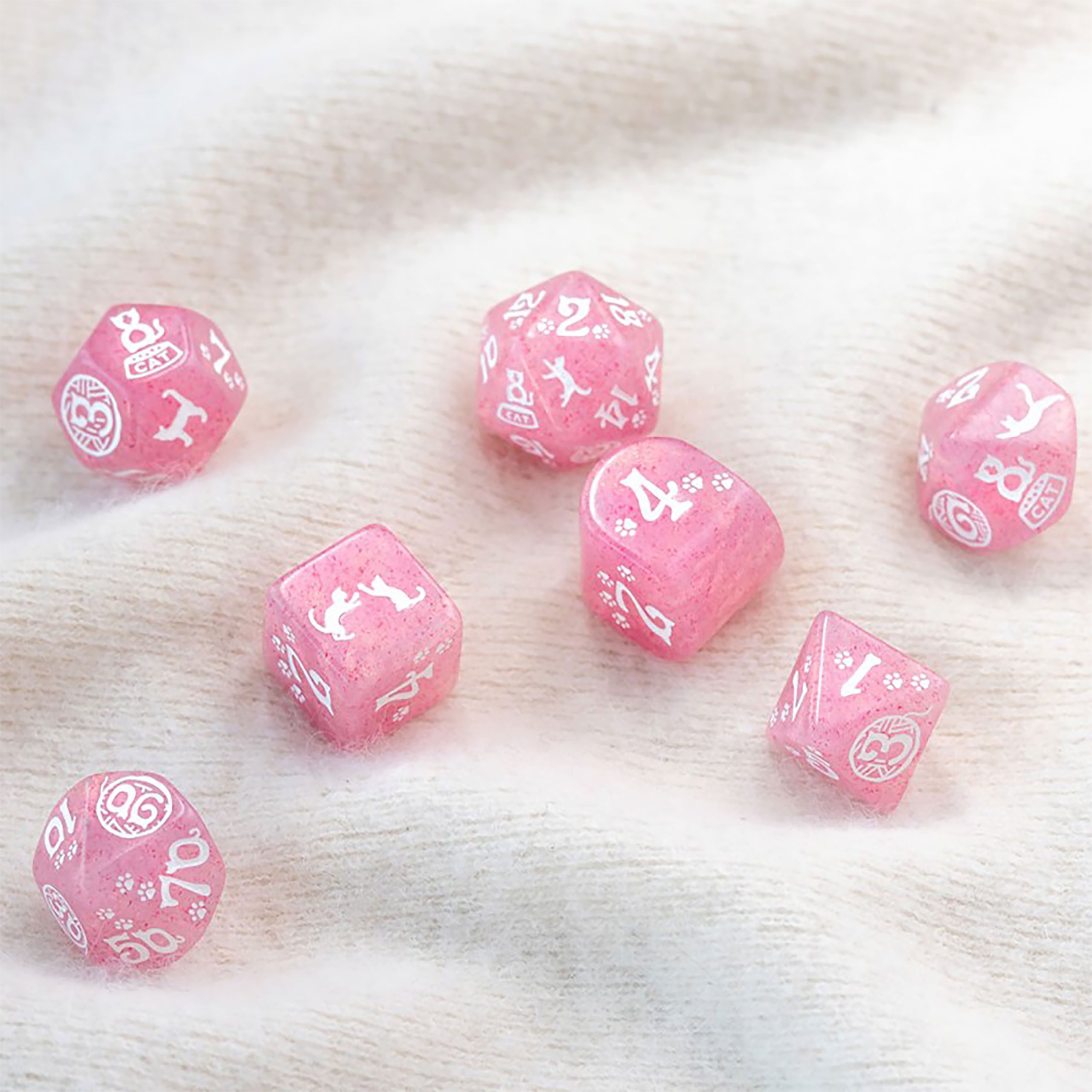 Produktbild Cats - Daisy Glitter RPG Tärningsset 7-delat