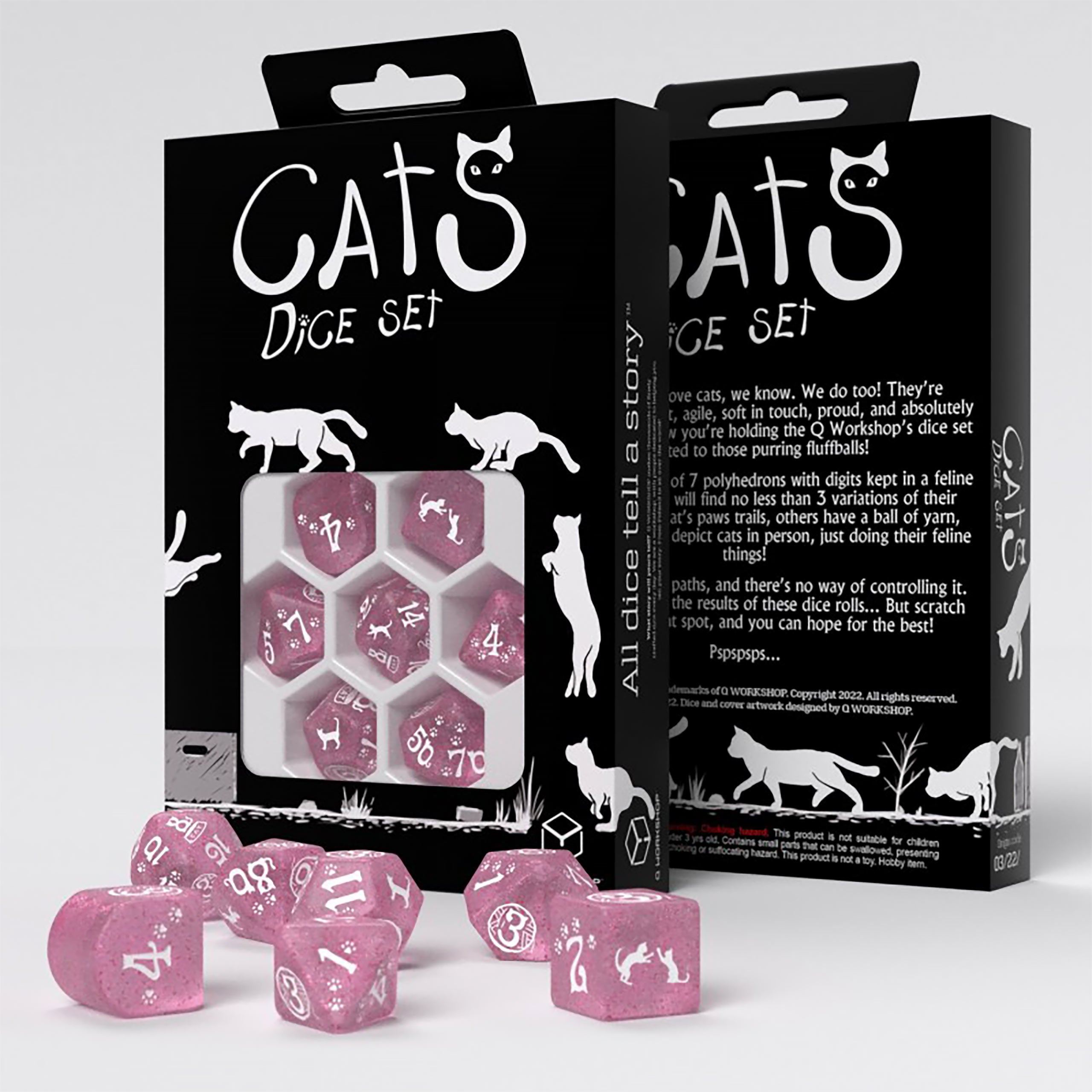 Produktbild Cats - Daisy Glitter RPG Tärningsset 7-delat