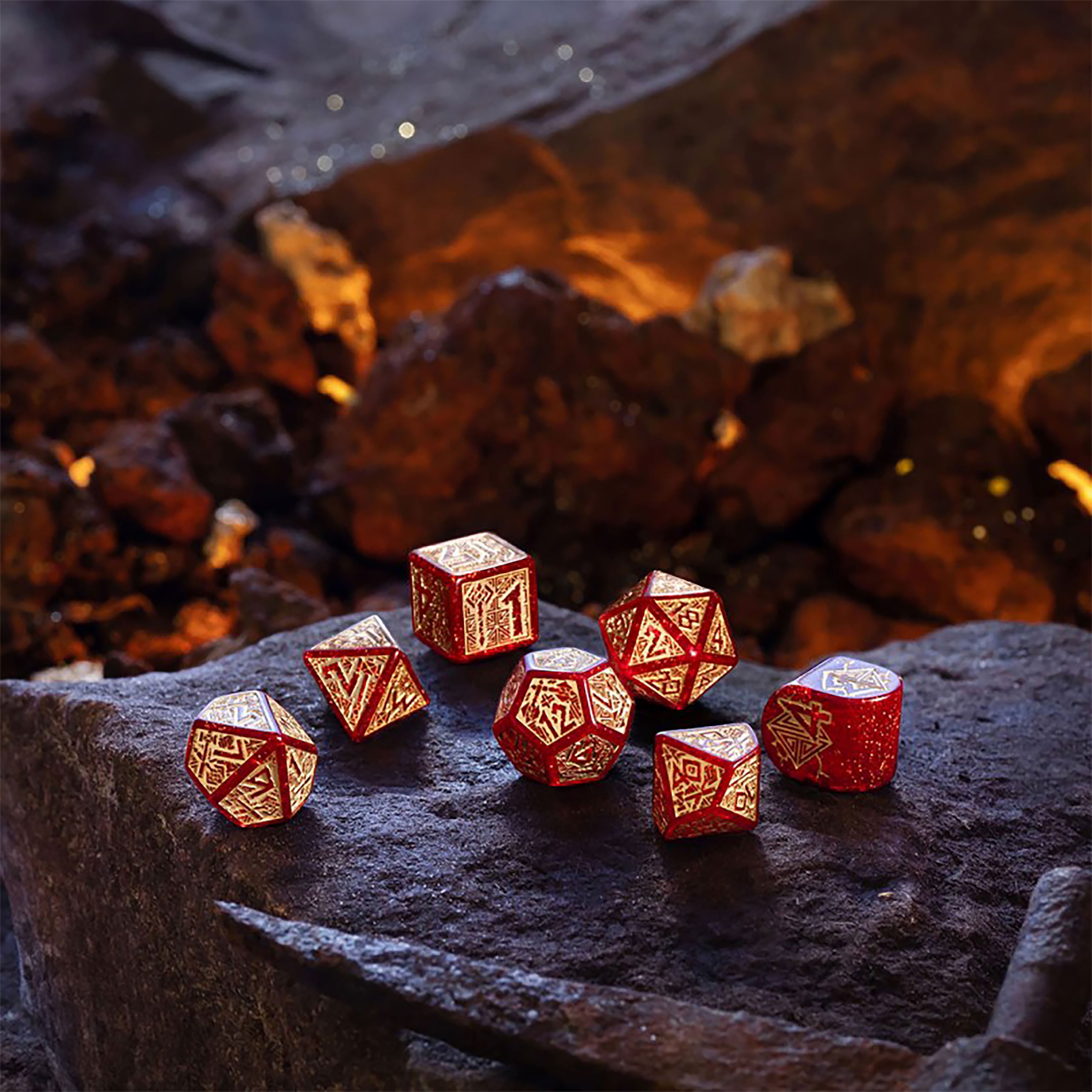 Produktbild Dwarven - Juveler RPG Tärningsset 7 delar