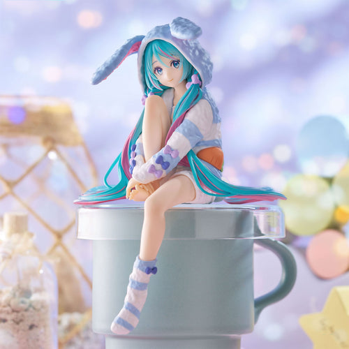 Produktbild Hatsune Miku - Miku Rabbit Ear Hood Pajama Blue Noodle Stopper Figur