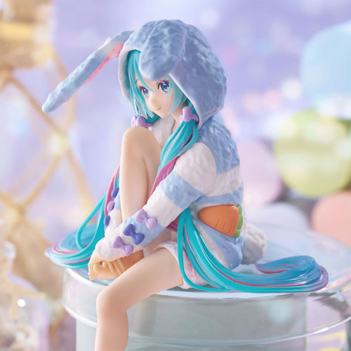 Produktbild Hatsune Miku - Miku Rabbit Ear Hood Pajama Blue Noodle Stopper Figur