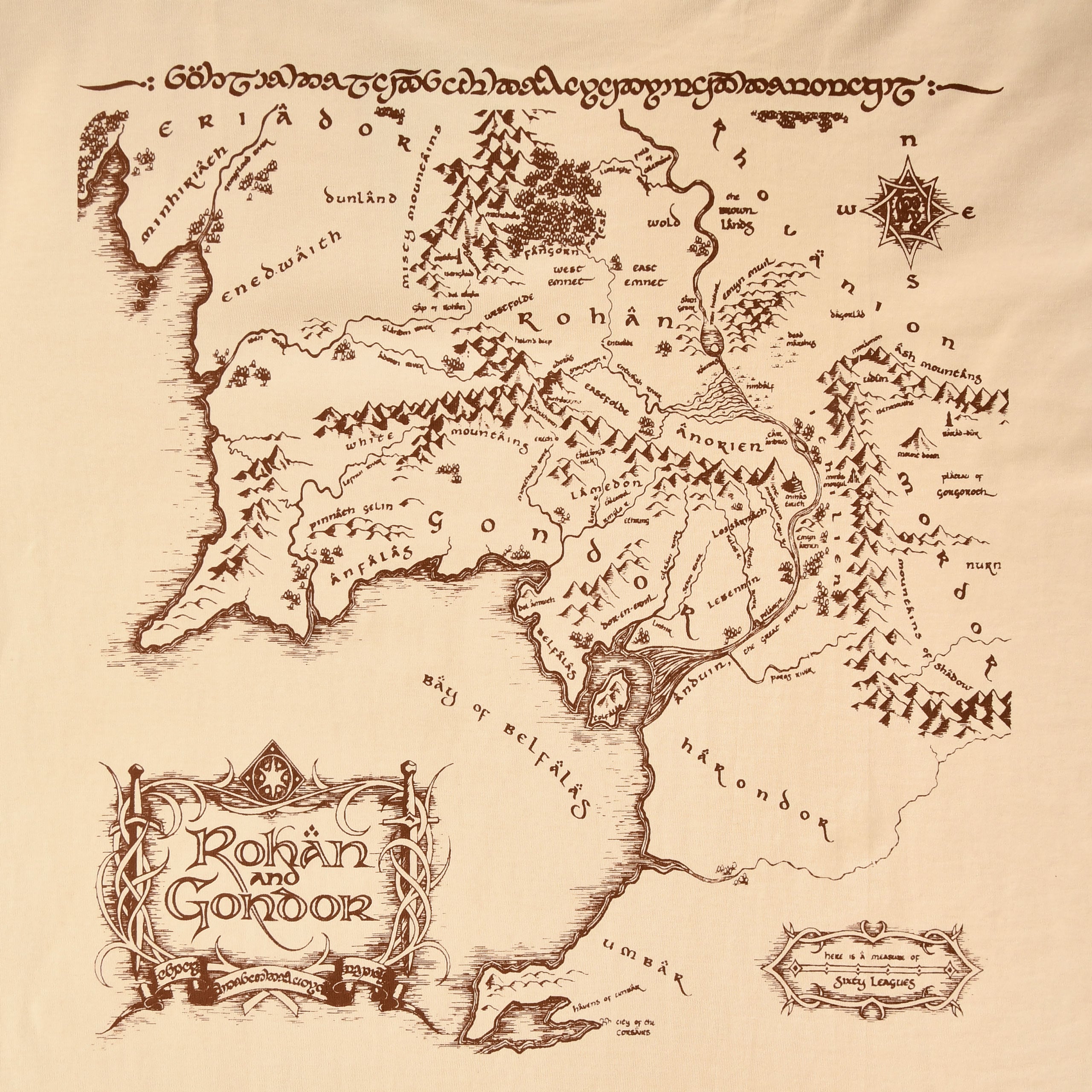 Produktbild Sagan om Ringen - Följeslagare Rohan och Gondor Oversize T-Shirt beige