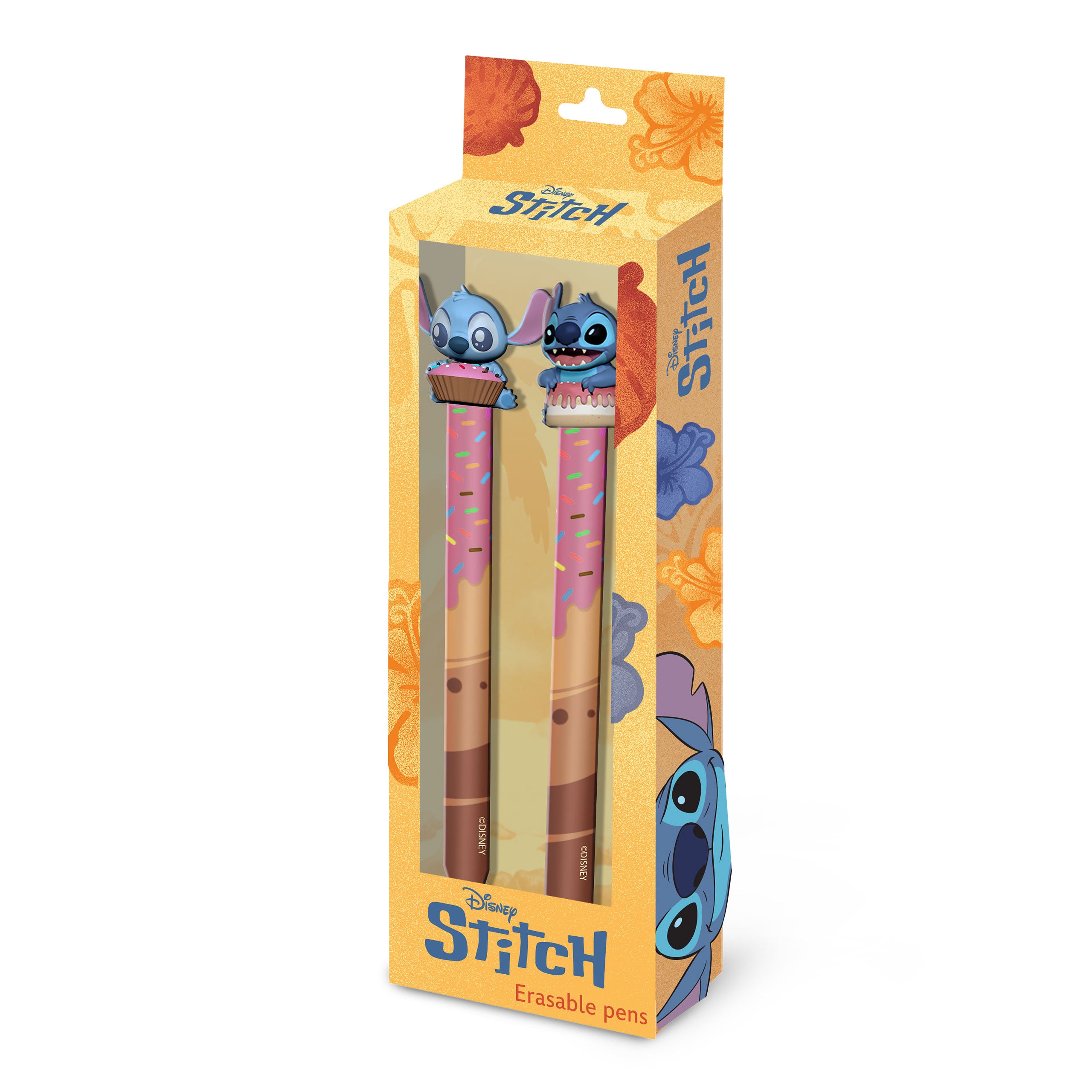Produktbild Stitch kulspetspennor med suddfunktion 2-pack - Lilo & Stitch
