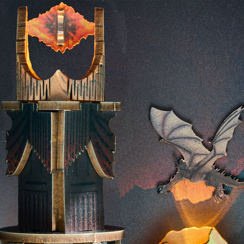 Produktbild Sagan om Ringen - Barad-dûr Book Nook byggsats i trä