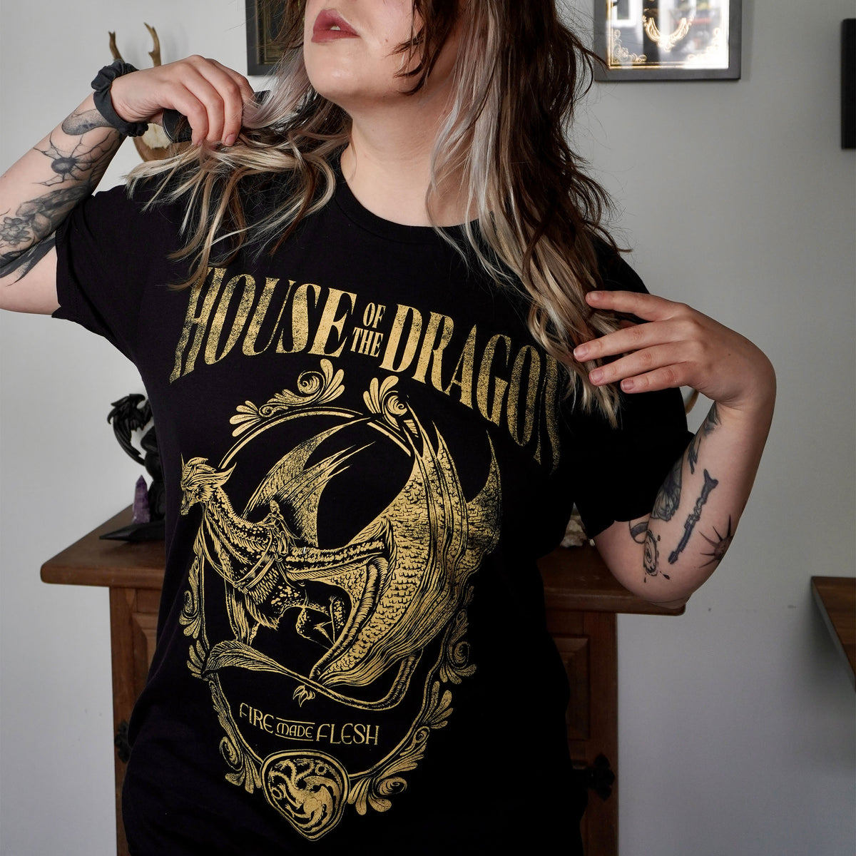 Produktbild House of the Dragon - Fire Made Flesh T-Shirt svart