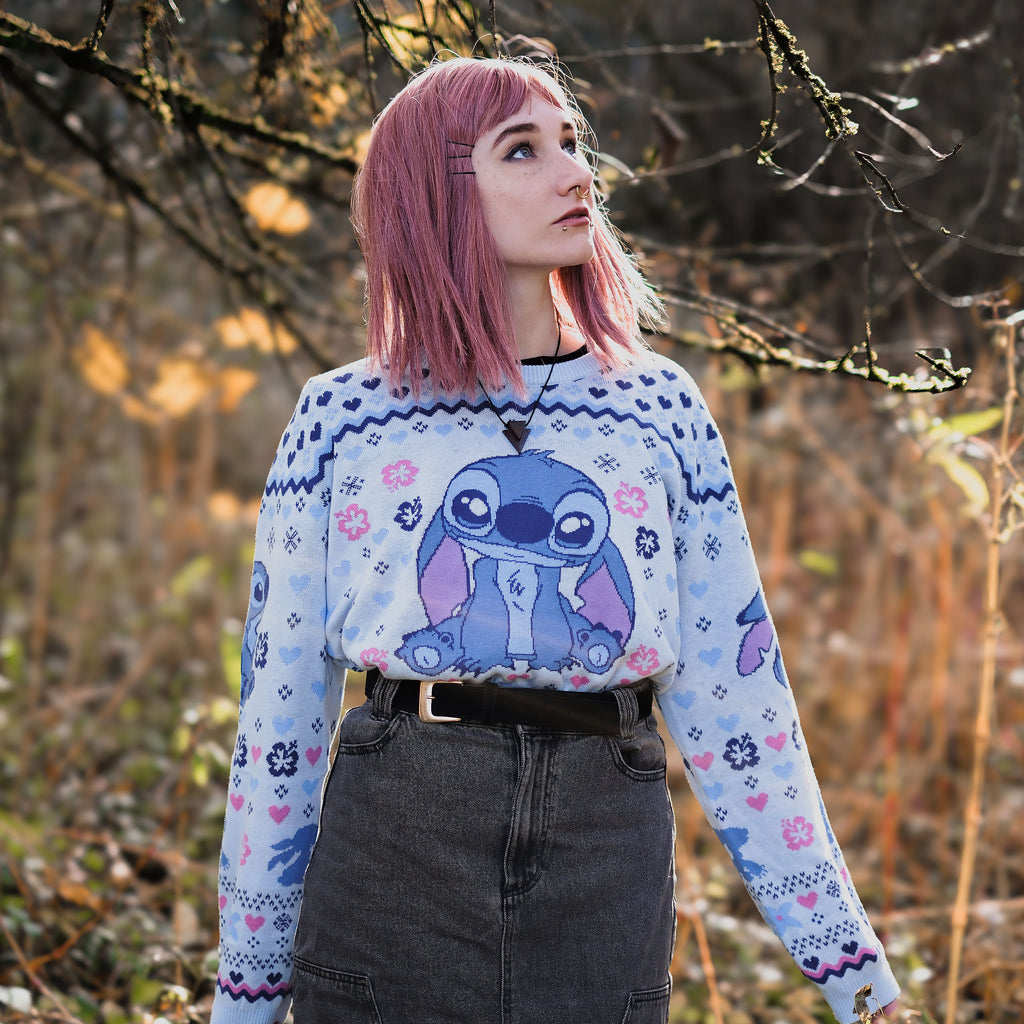 Produktbild Stitch Ohana stickad tröja - Lilo & Stitch