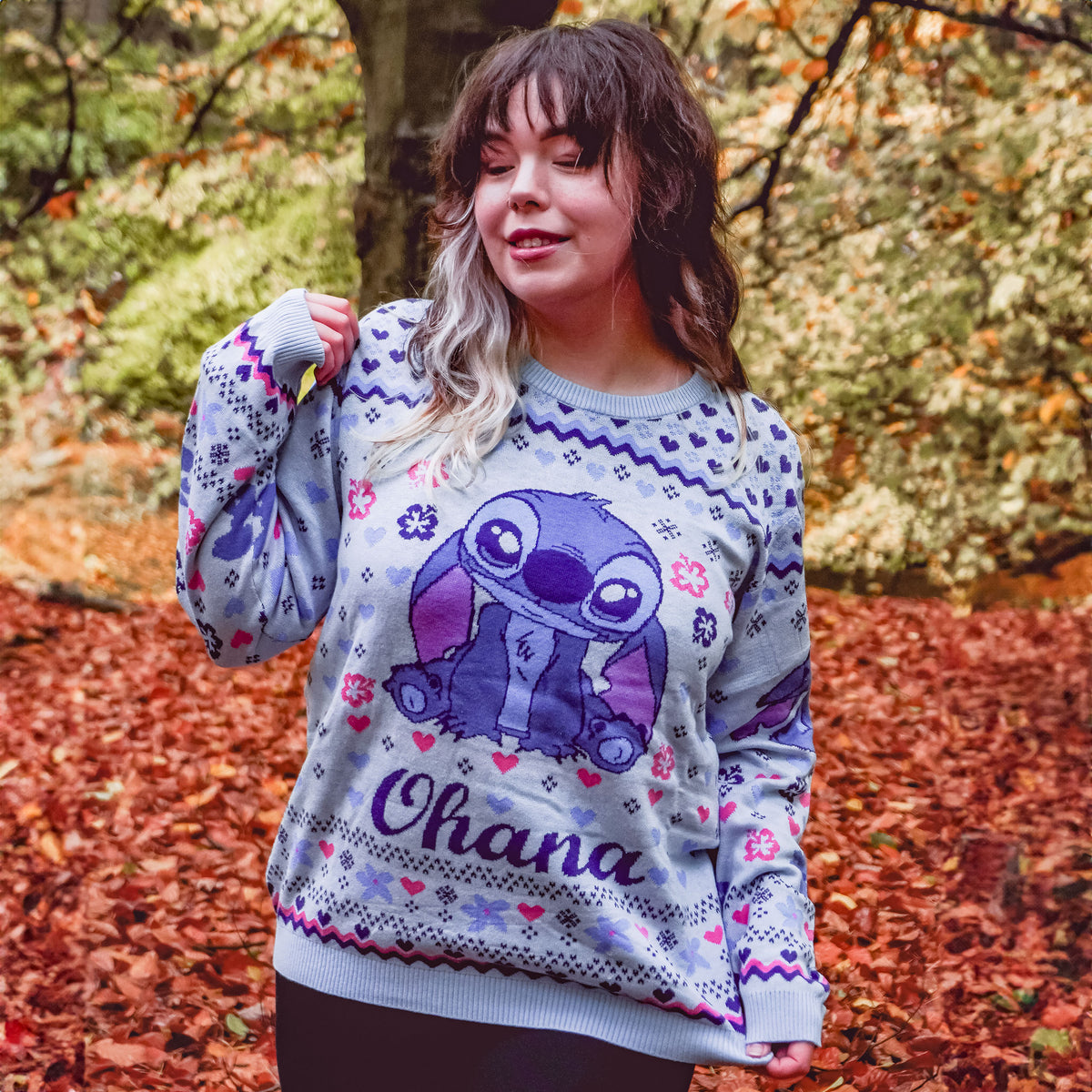 Produktbild Stitch Ohana stickad tröja - Lilo & Stitch