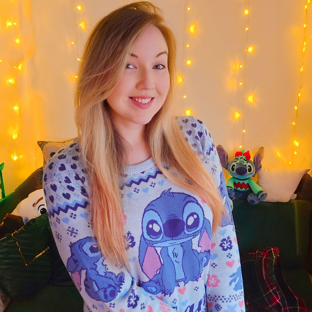 Produktbild Stitch Ohana stickad tröja - Lilo & Stitch