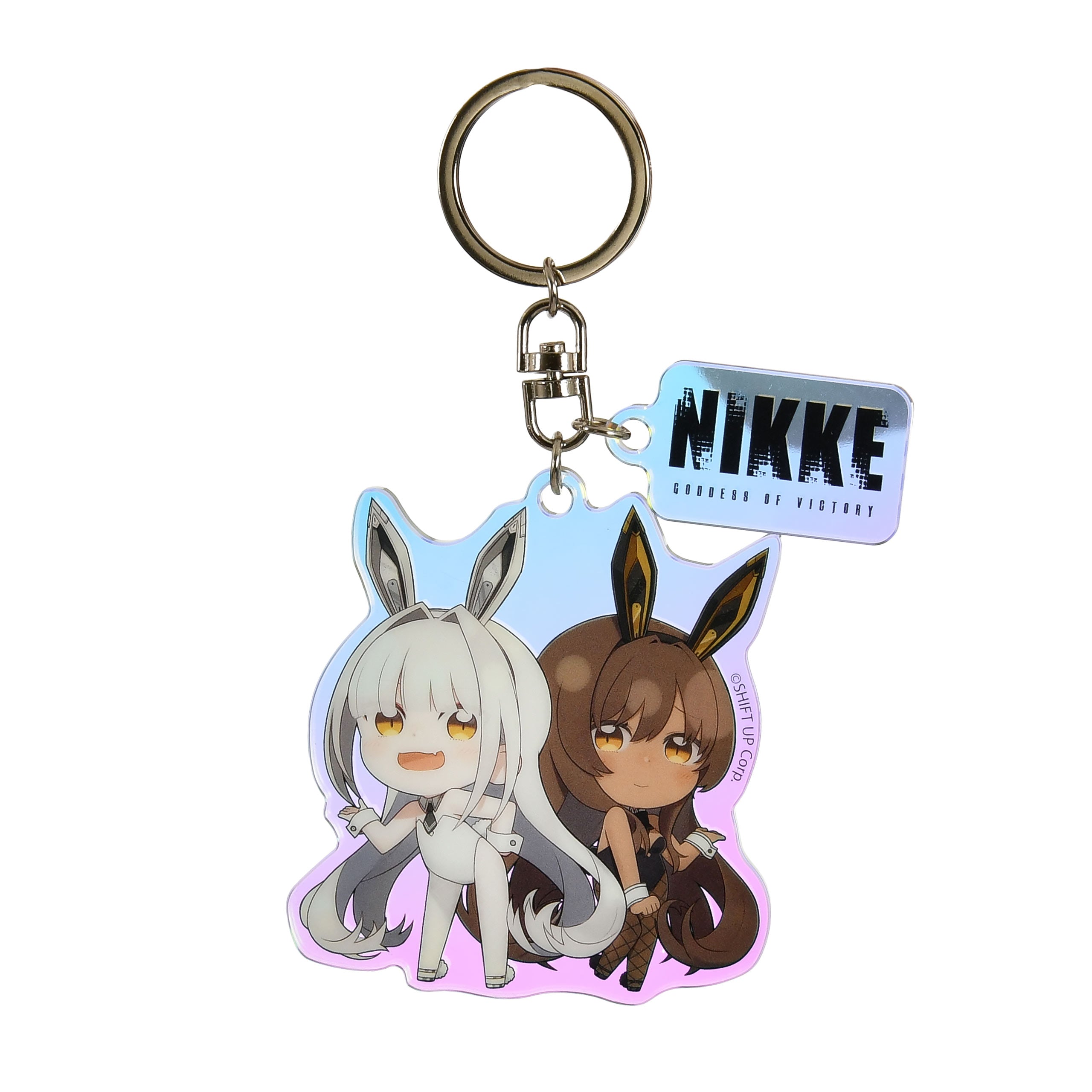 Produktbild Goddess of Victory: Nikke - Blanc och Noir akryl nyckelring