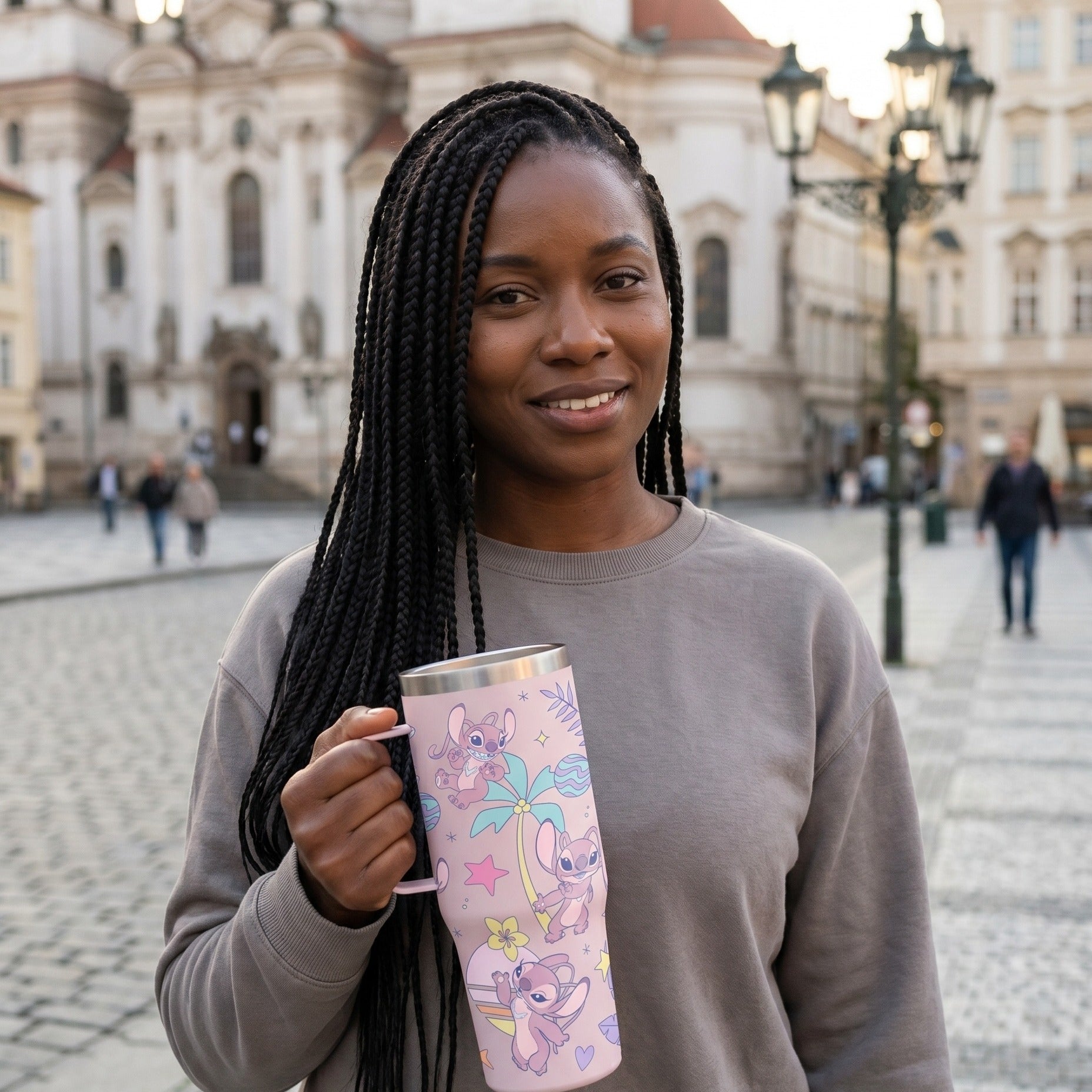 Produktbild Angel To-Go-mugg med handtag - Lilo & Stitch